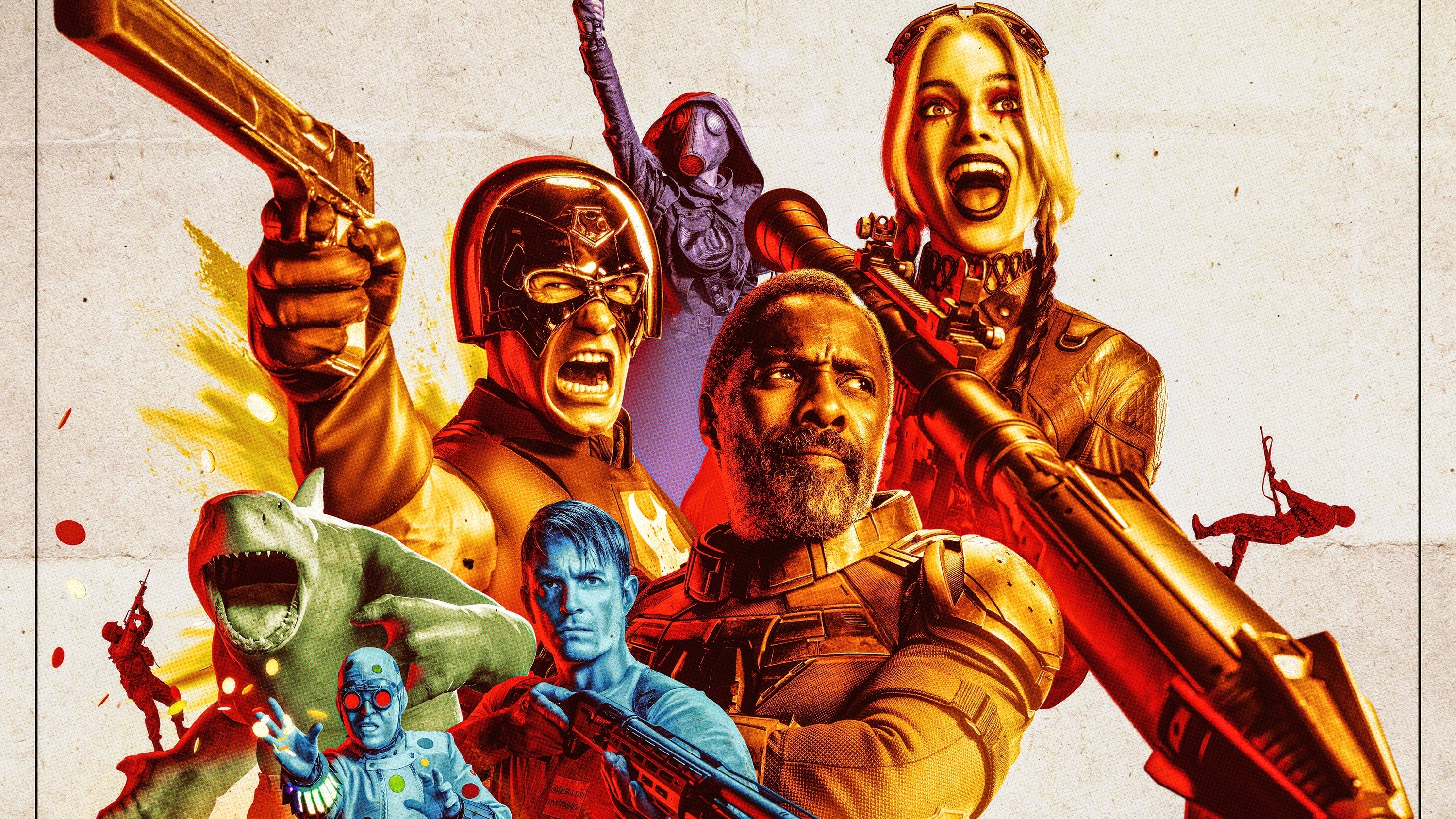 The Suicide Squad characters poster HD Wallpaper