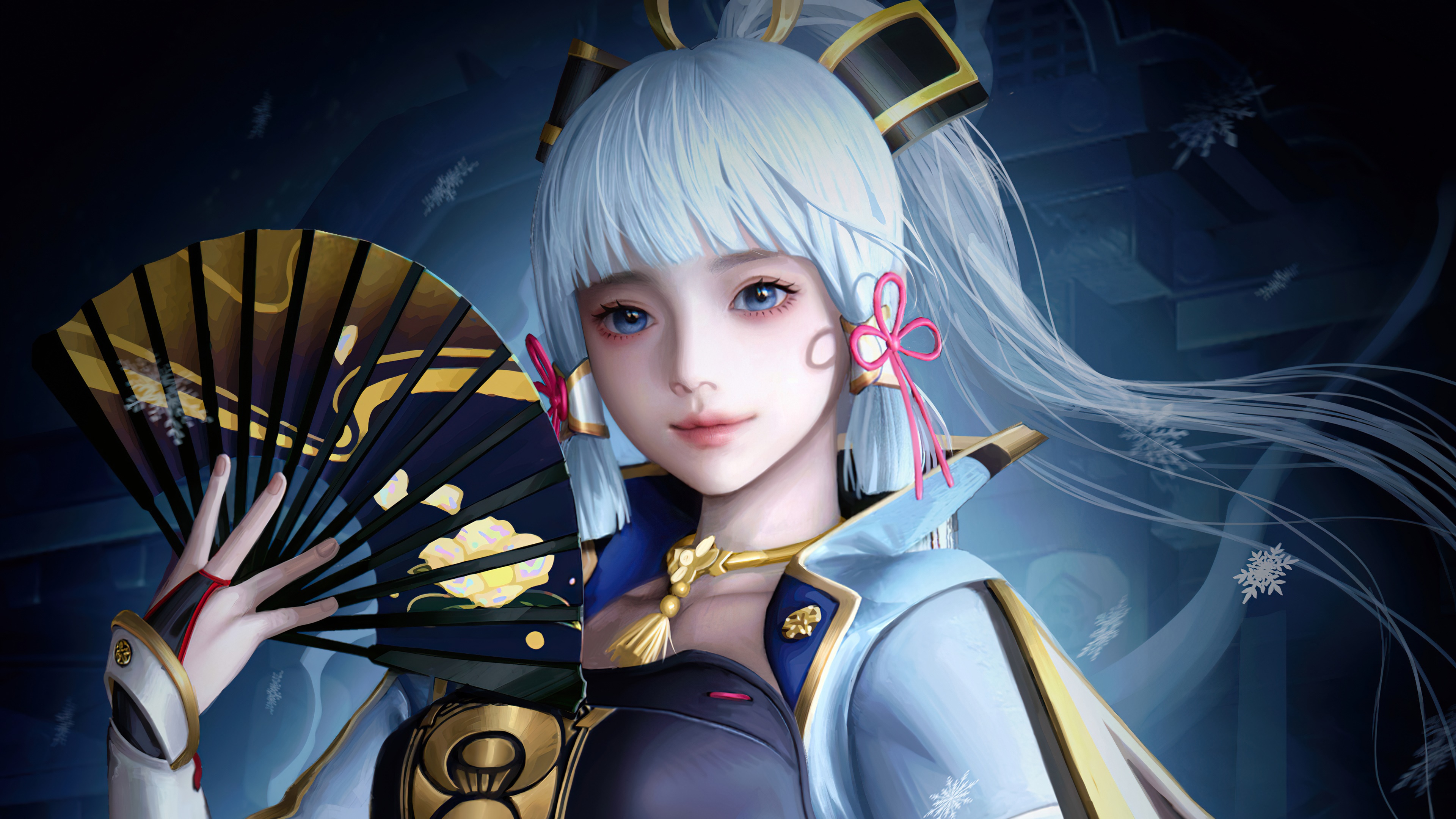 Kamisato Ayaka from Genshin Impact 4K HD Wallpaper
