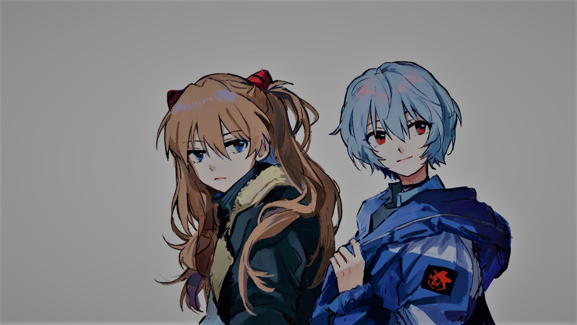 Rei Ayanami and Asuka Langley Sohryu from Evangelion HD Wallpaper