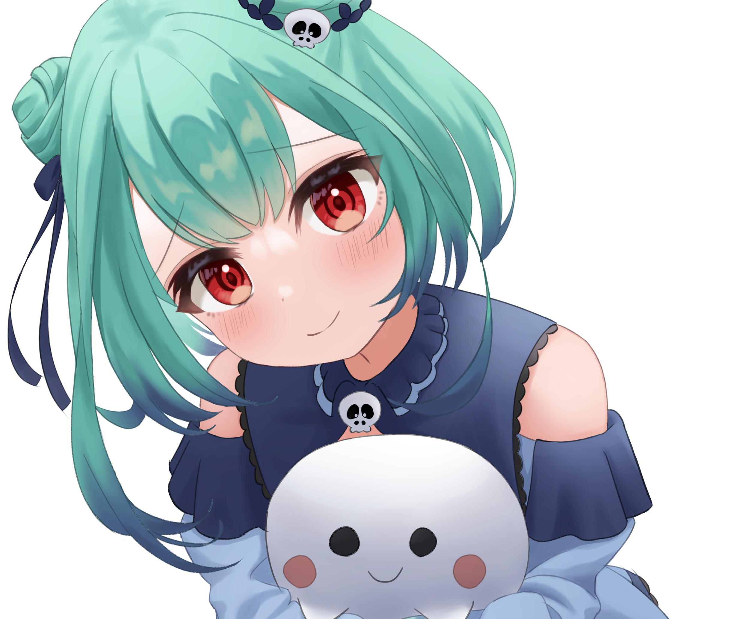 Uruha Rushia from Hololive holding a ghost plush HD Wallpaper