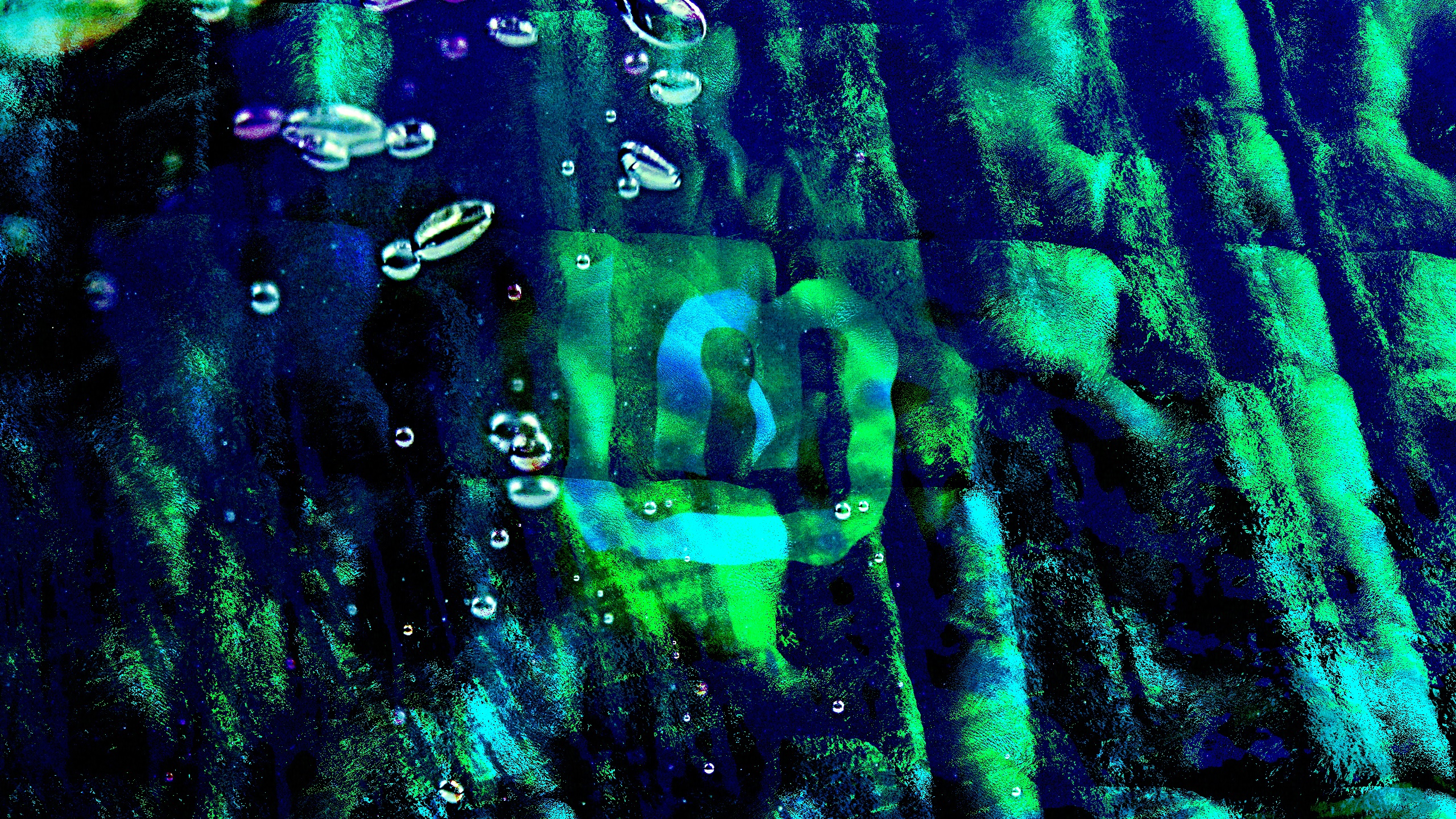 Linux Mint logo with bubbles and abstract background HD Wallpaper