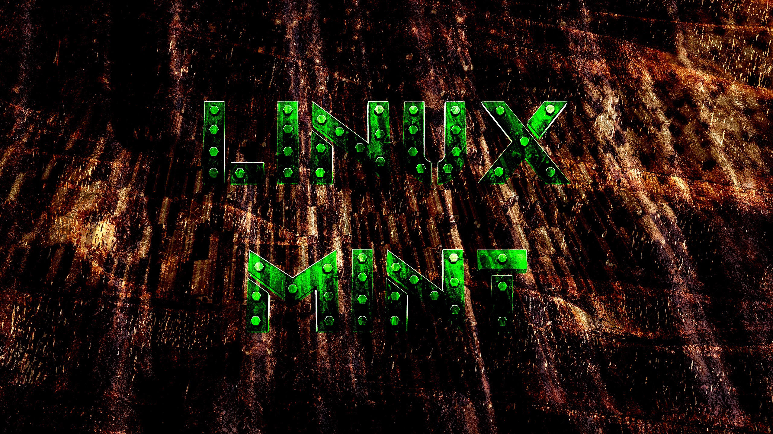 Linux Mint logo on textured background HD Wallpaper