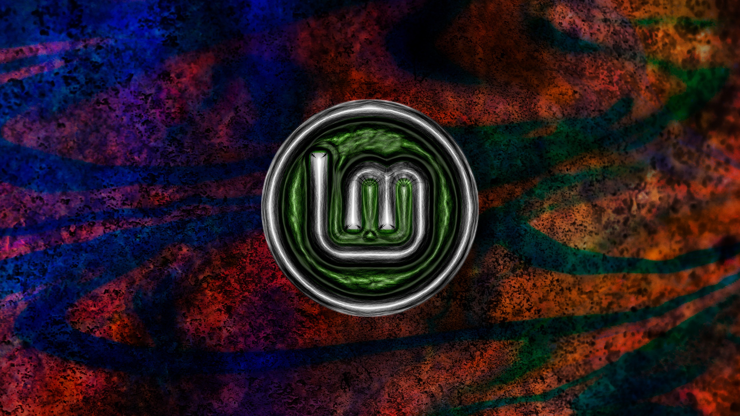 Linux Mint logo on abstract background HD Wallpaper