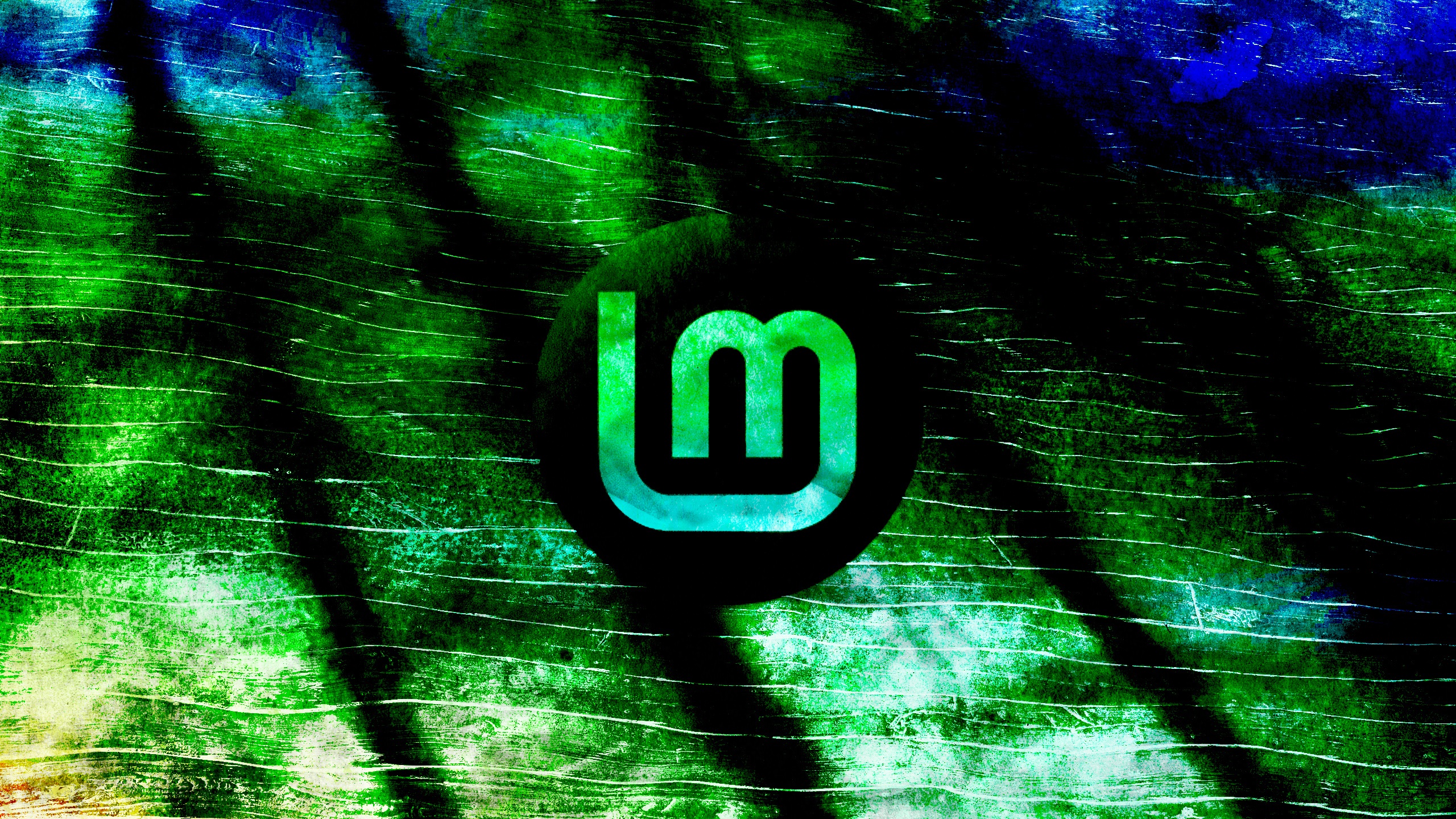 Linux Mint Logo on Abstract Background HD Wallpaper