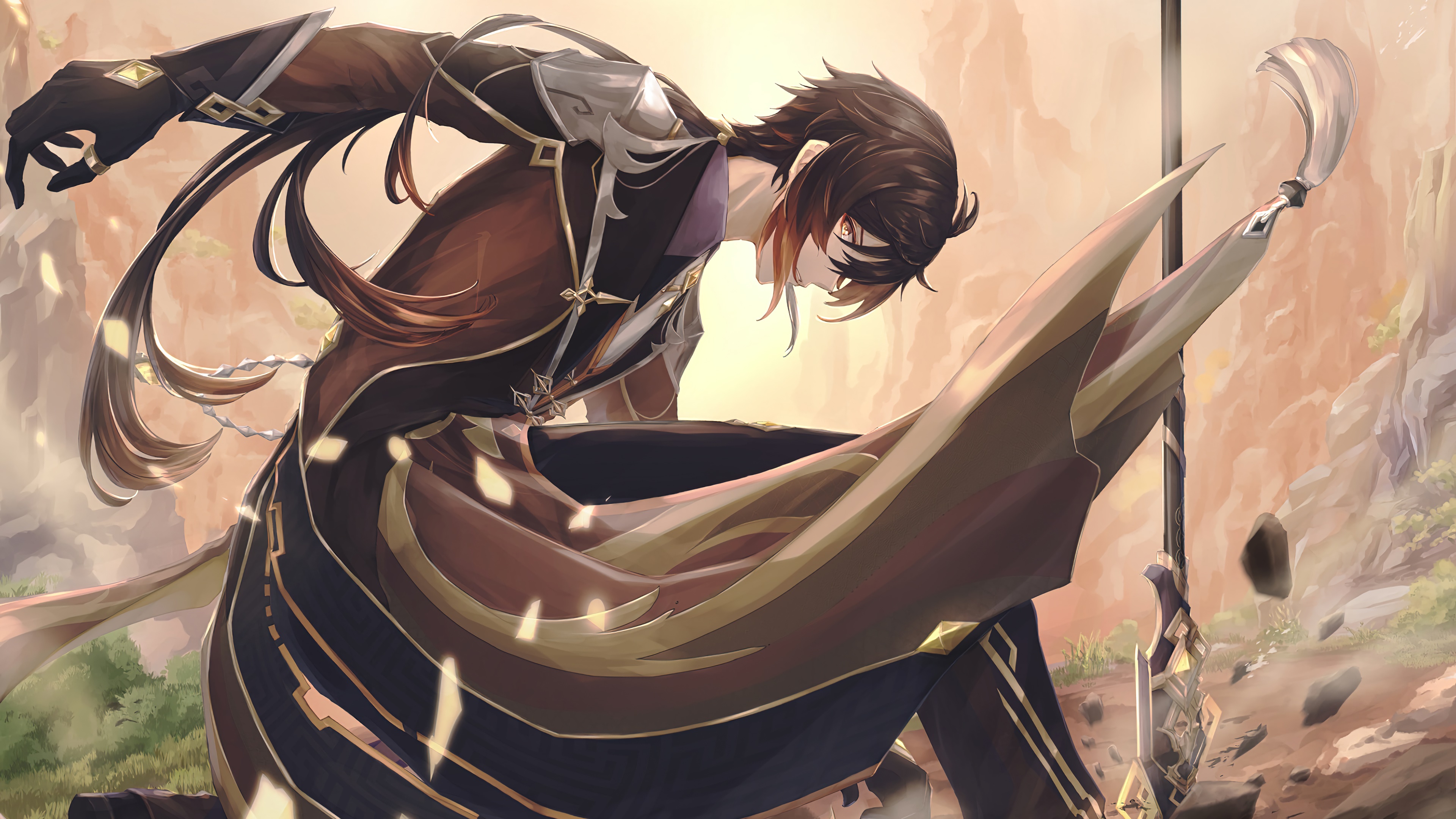 Zhongli from Genshin Impact 4K HD Wallpaper