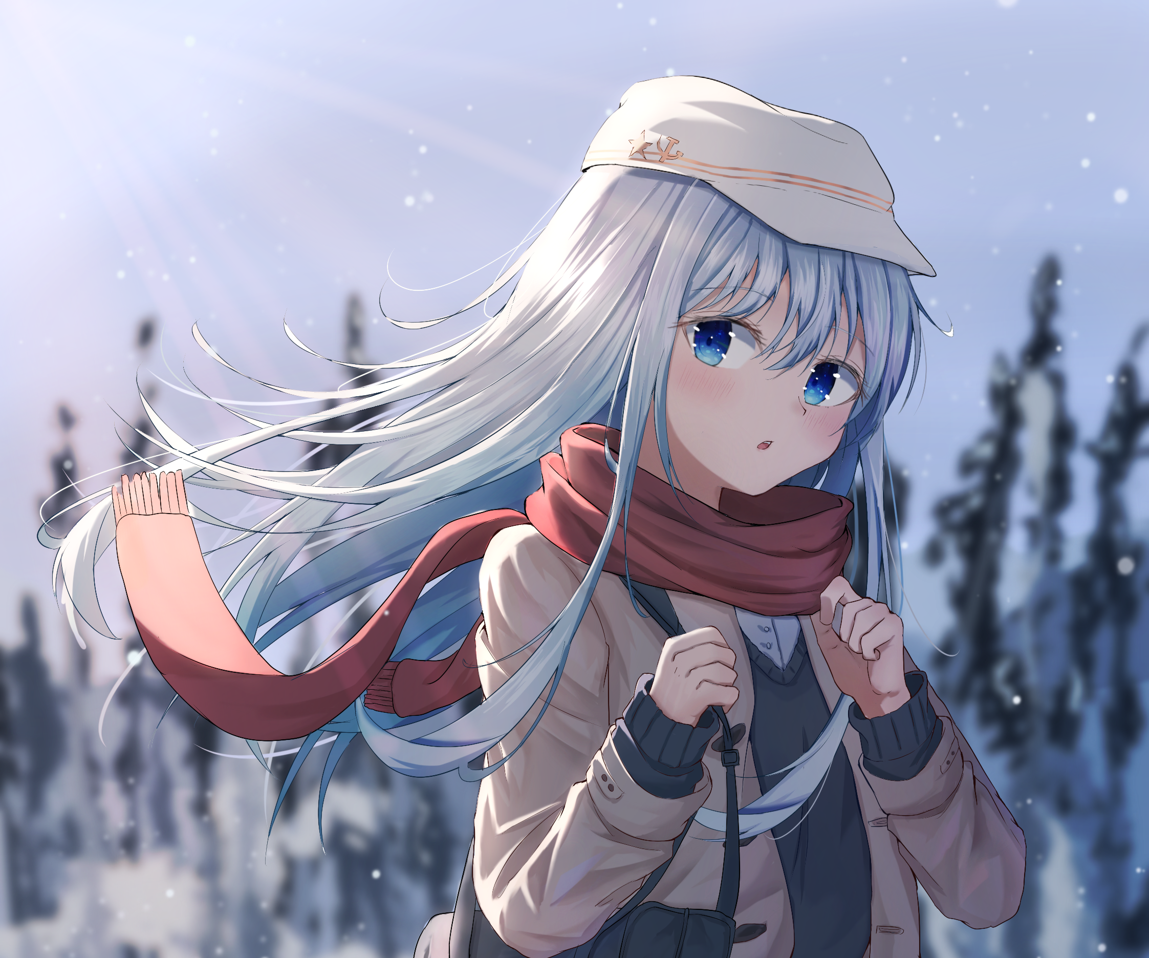 Hibiki from Kantai Collection in winter HD Wallpaper