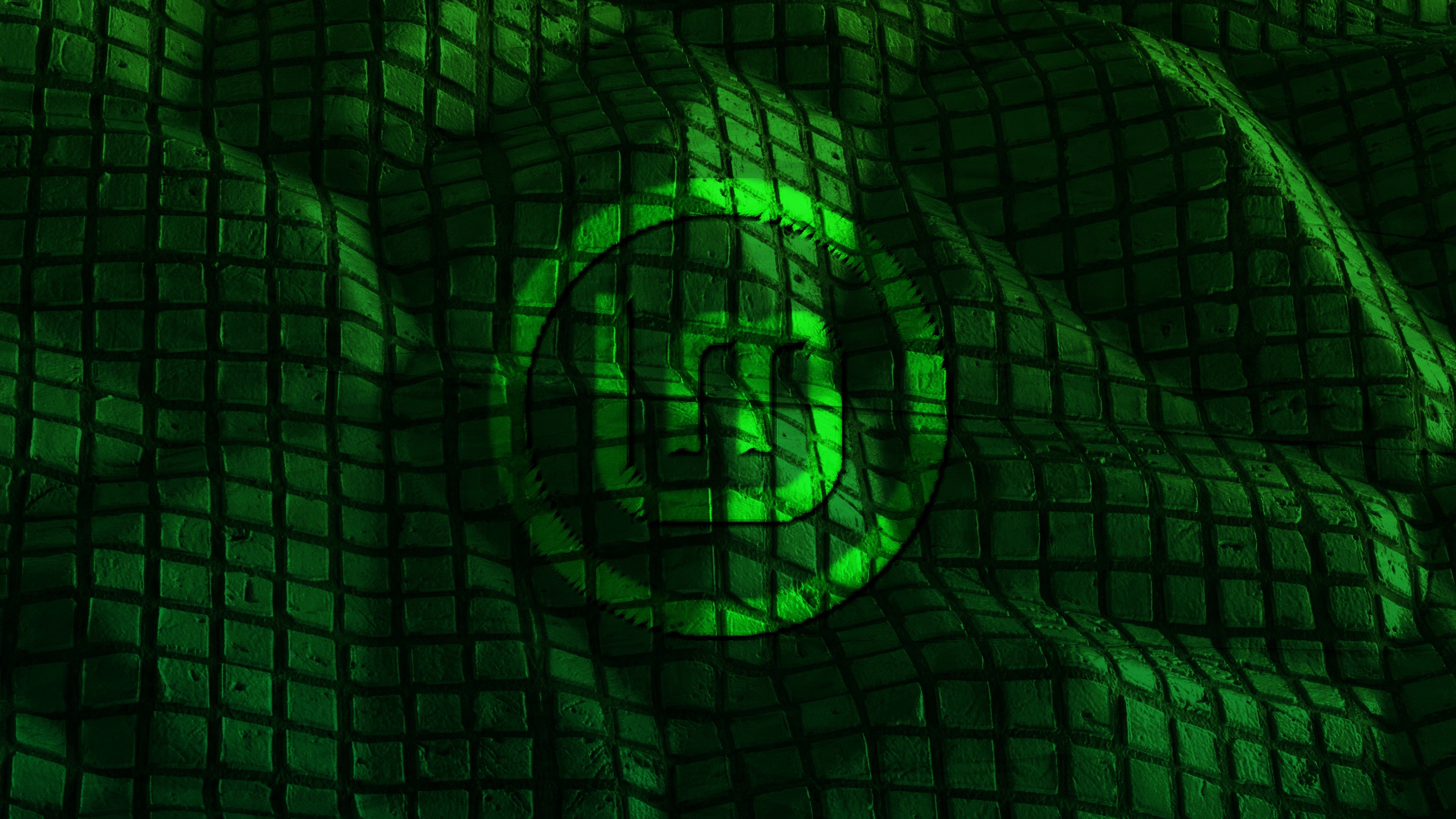 Linux Mint logo on a textured green surface HD Wallpaper