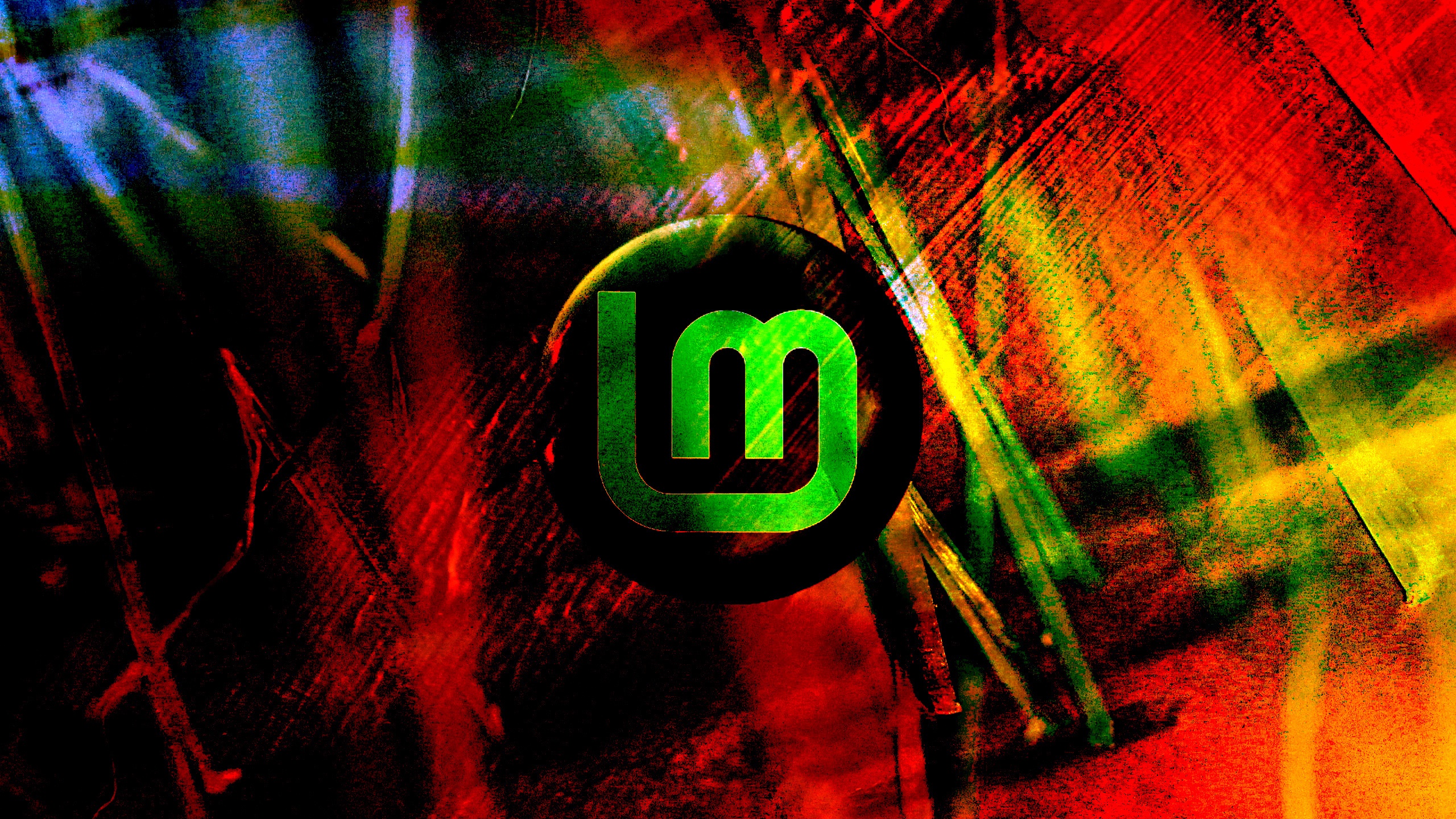 Linux Mint Logo Abstract Background HD Wallpaper