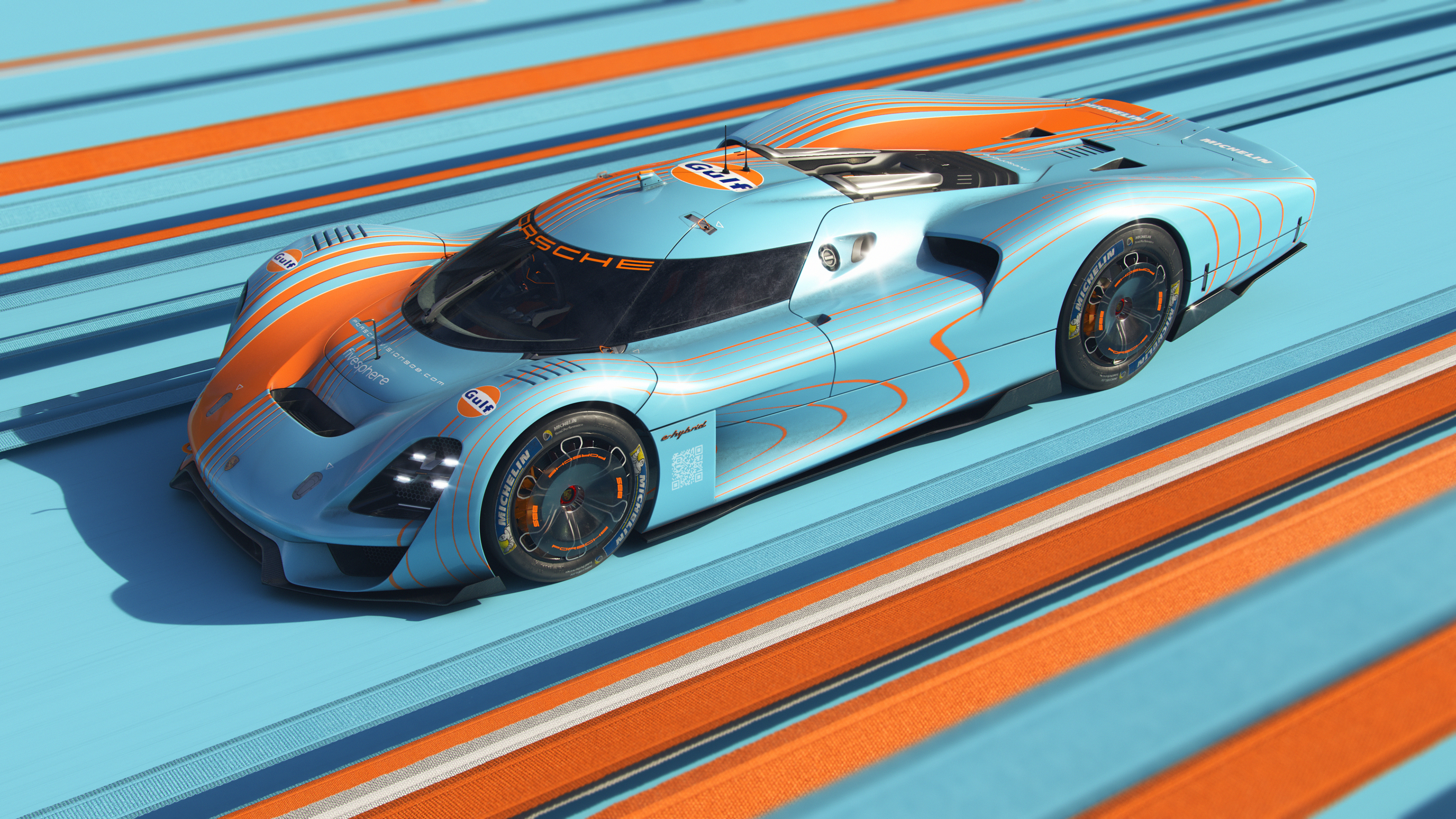 Porsche Vision 908 - Gulf Edition race car HD Wallpaper