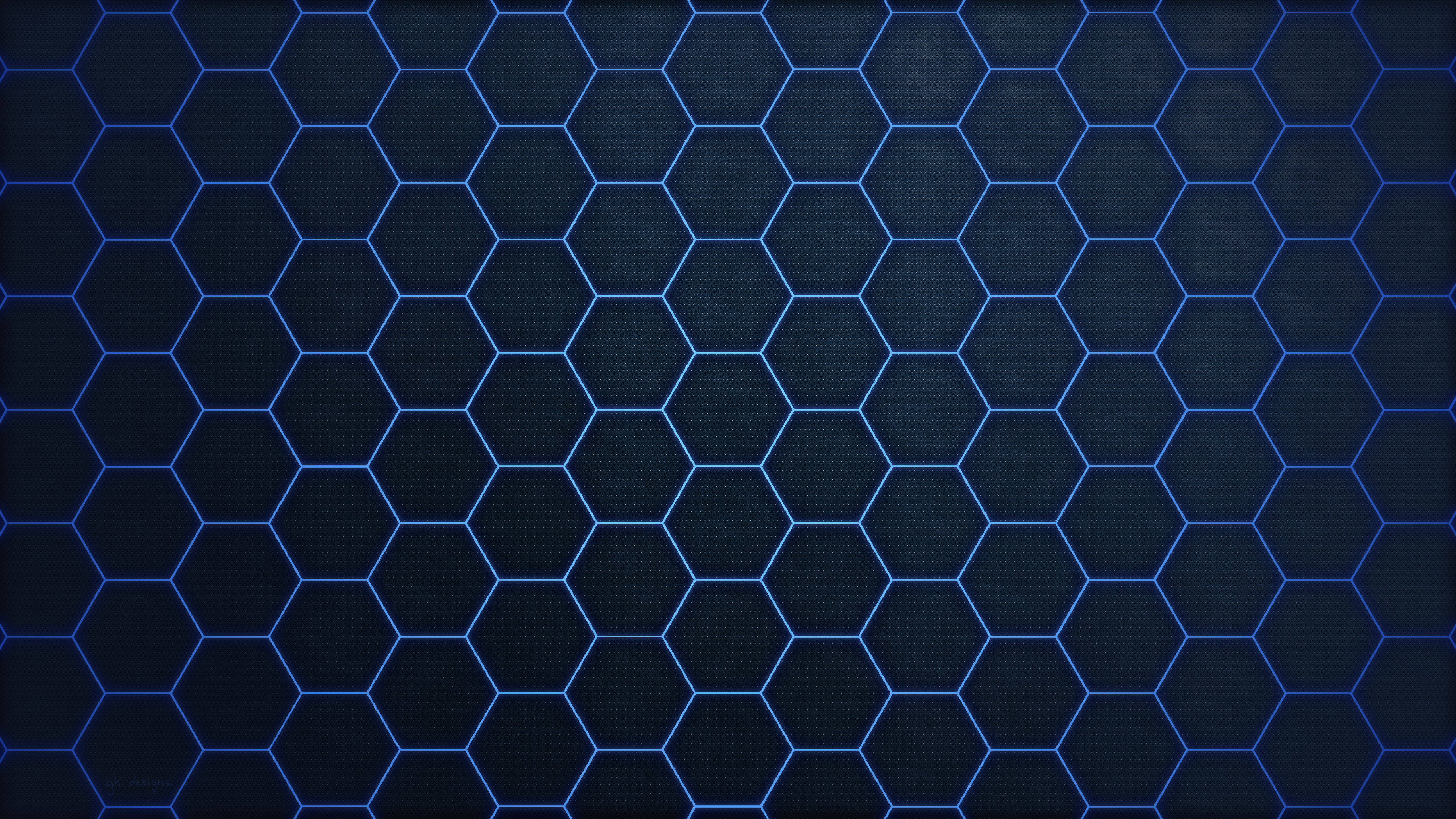 Abstract Blue Hexagon Pattern 4K HD Wallpaper