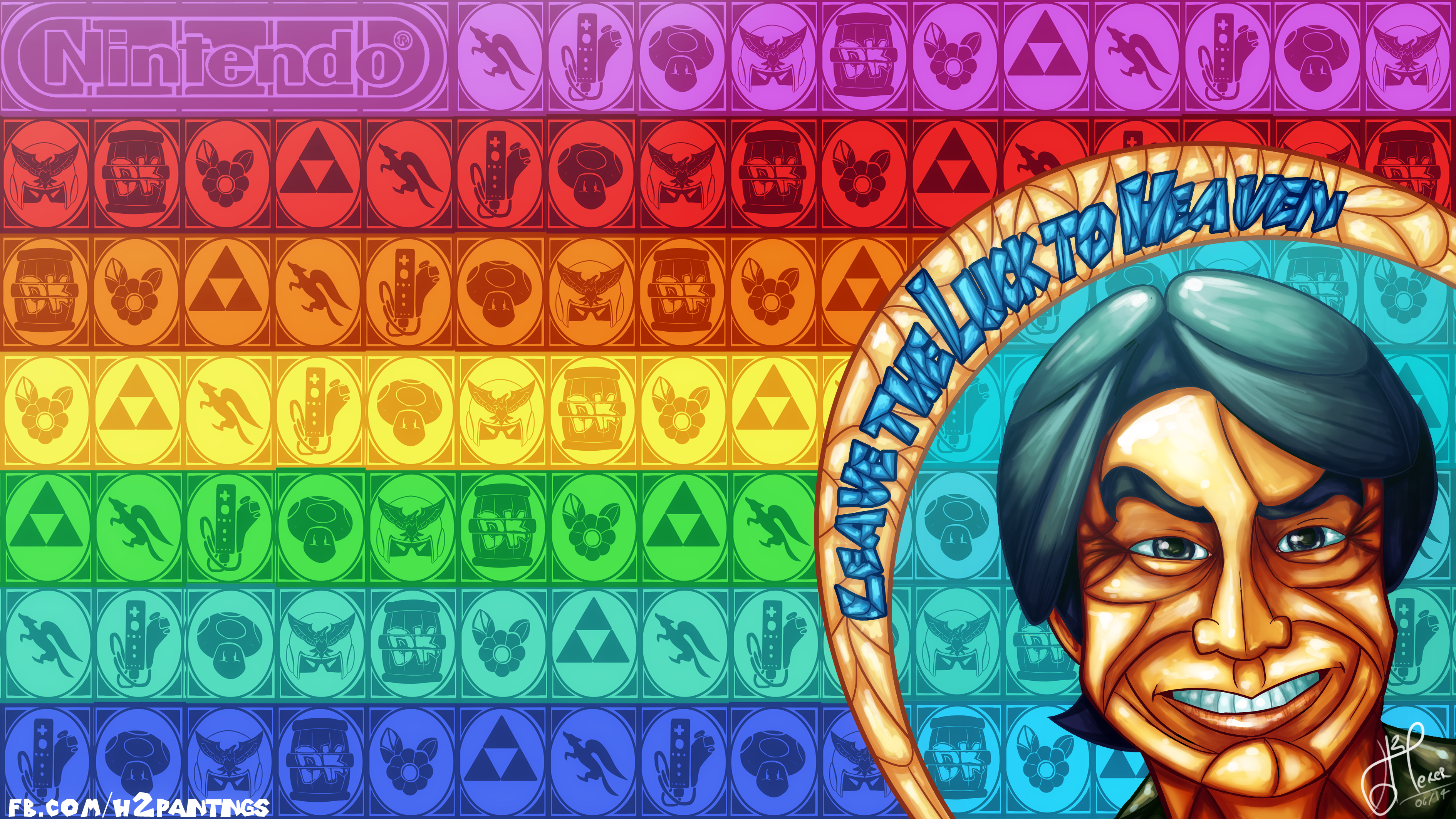 Shigeru Miyamoto and Nintendo Icons HD Wallpaper