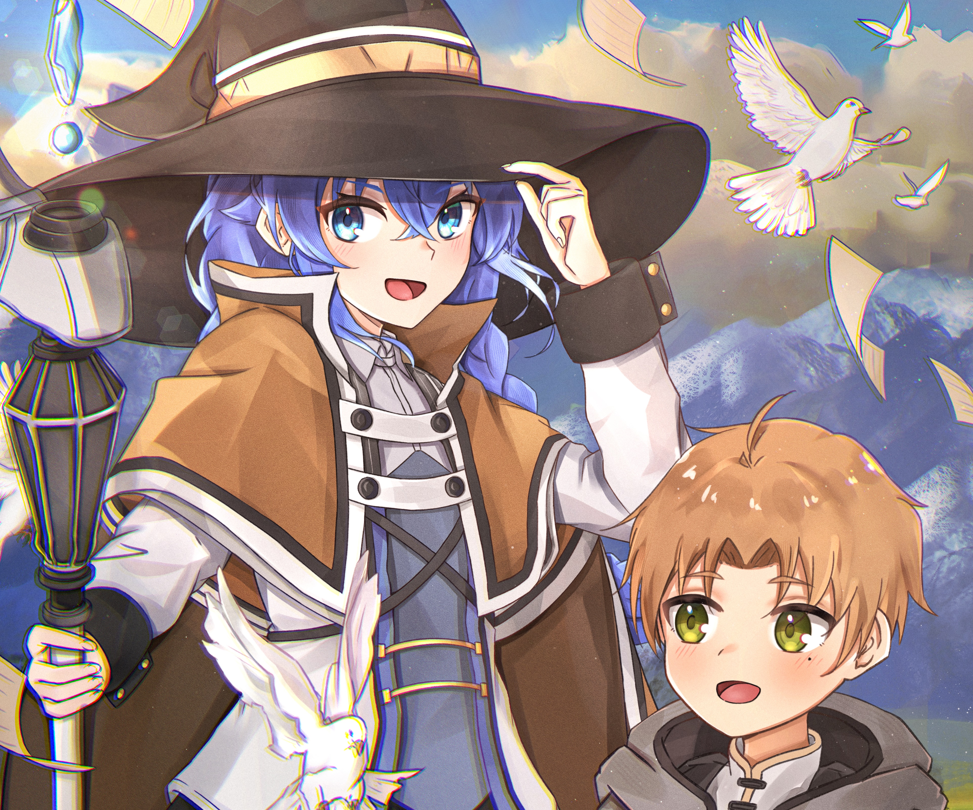 Roxy Migurdia and Rudeus Greyrat from Mushoku Tensei 4K HD Wallpaper