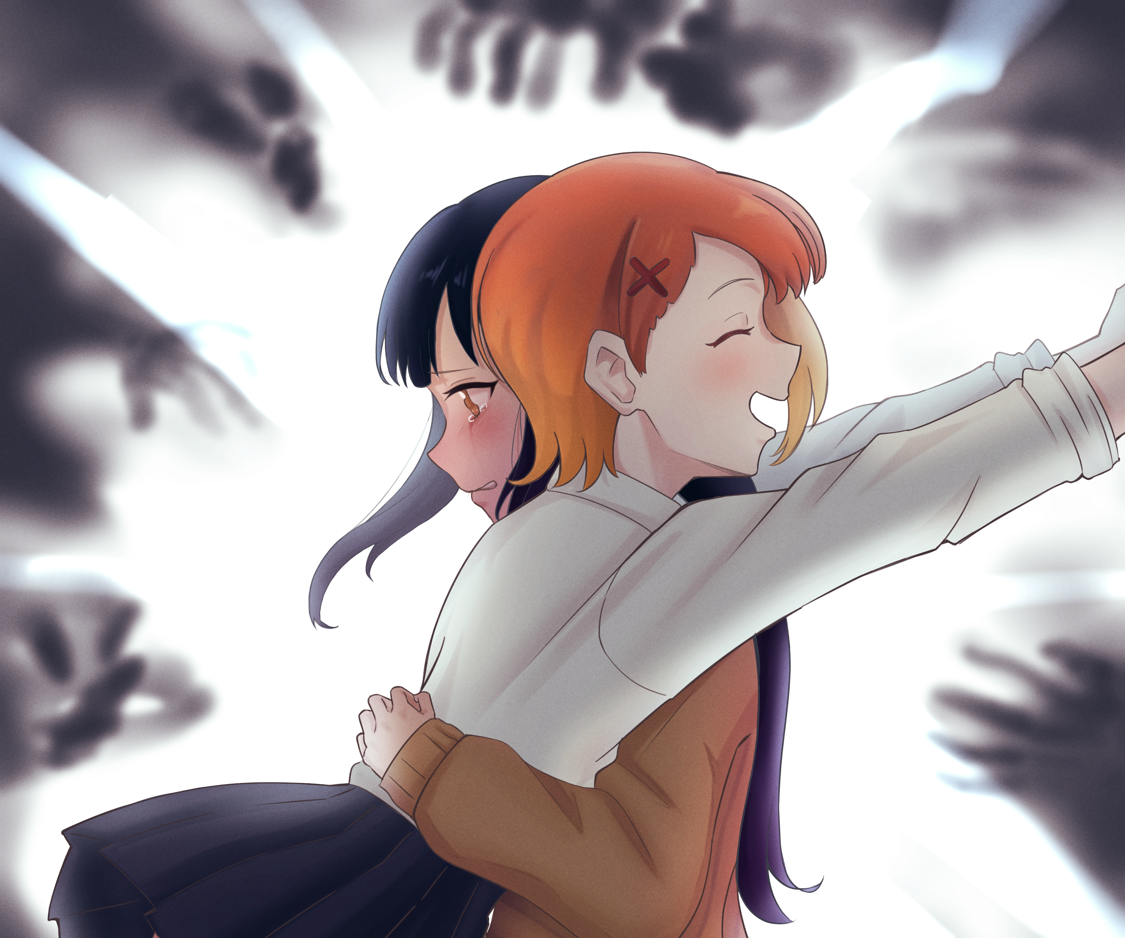Miko Yotsuya and Hana Yurikawa from Mieruko-chan HD Wallpaper