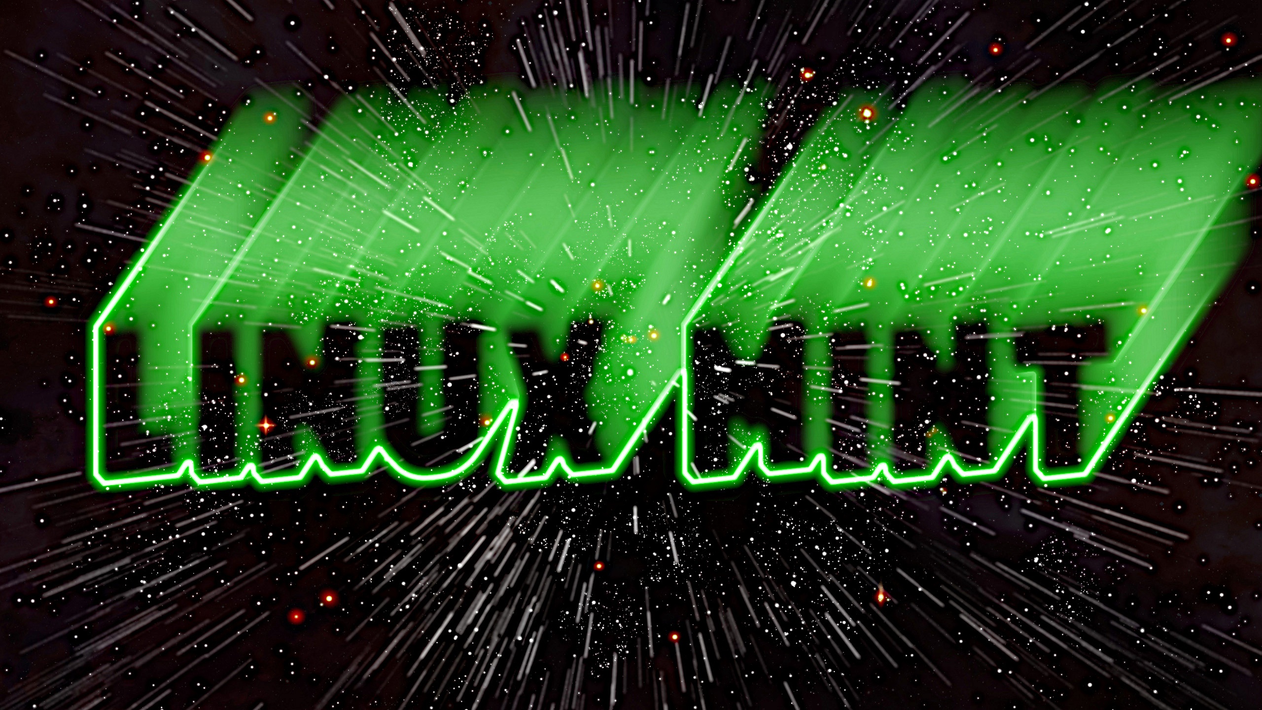 Linux Mint logo with abstract background HD Wallpaper