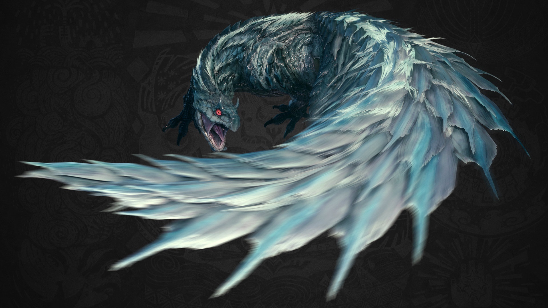 Monster Hunter: World creature with feathered tail HD Wallpaper