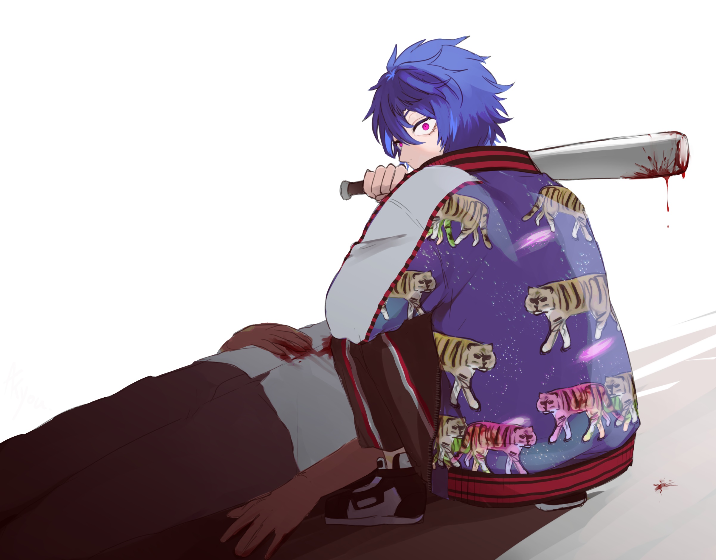 Ran from BlackStar ~Theater Starless~ with a bloody baseball bat HD Wallpaper
