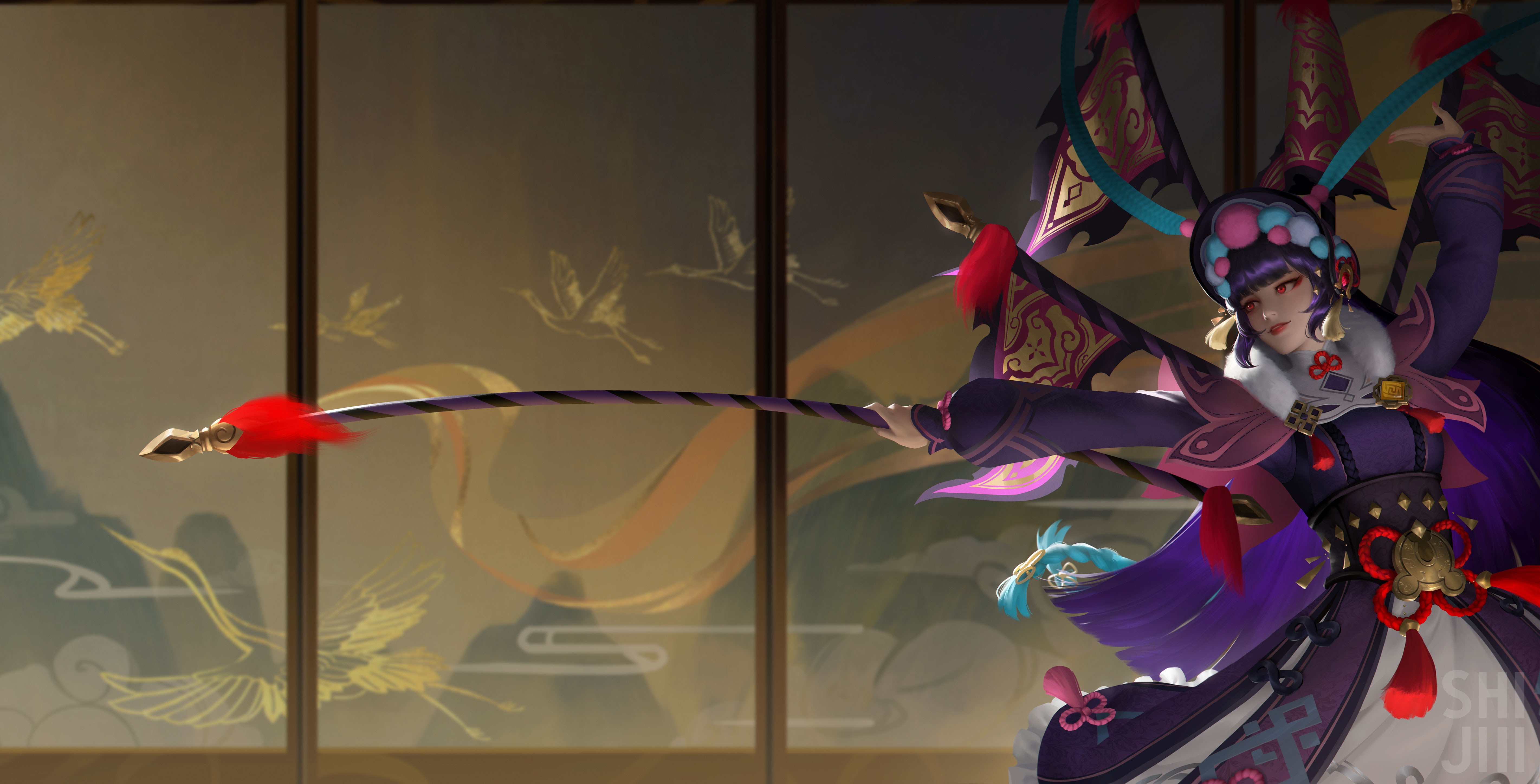 Yun Jin from Genshin Impact 4K HD Wallpaper