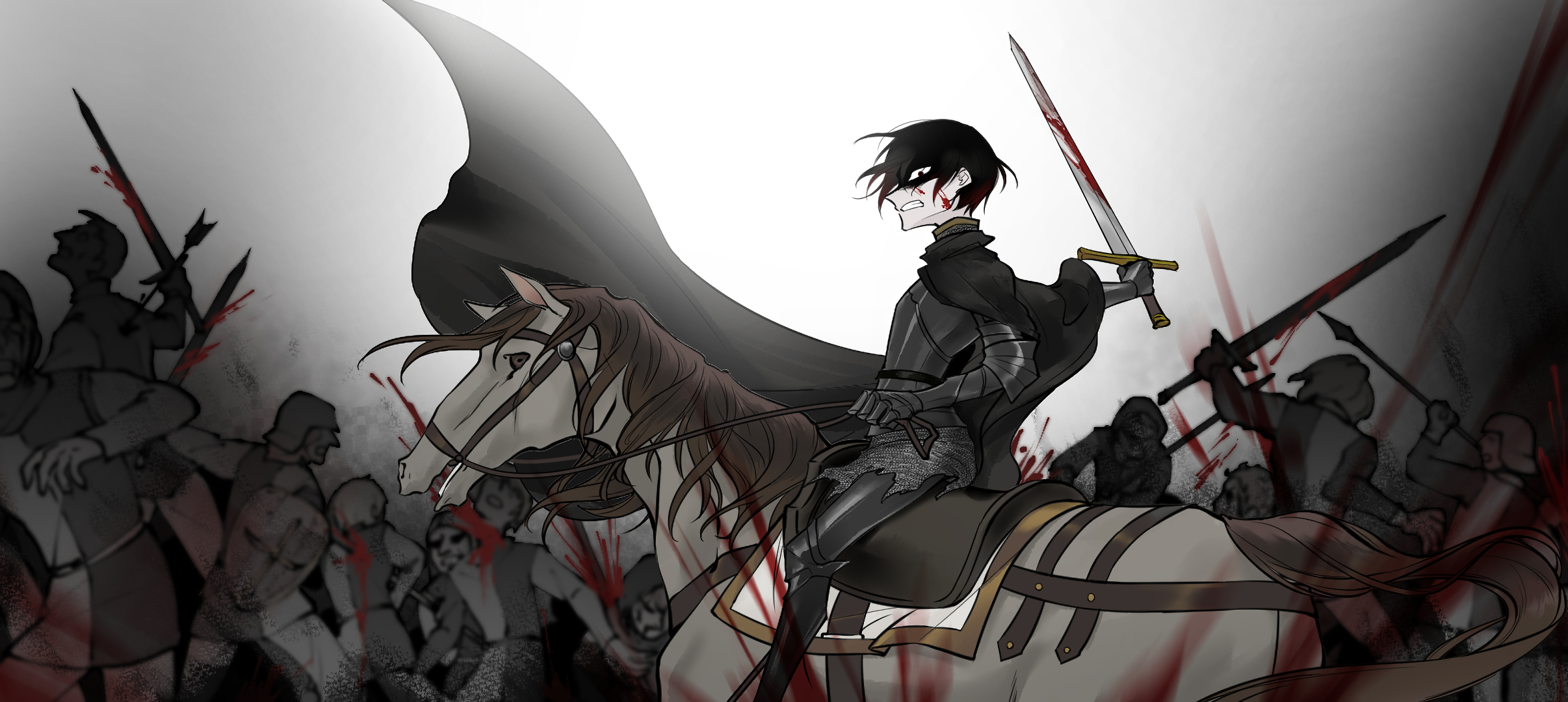 Richard from Requiem of the Rose King on horseback HD Wallpaper
