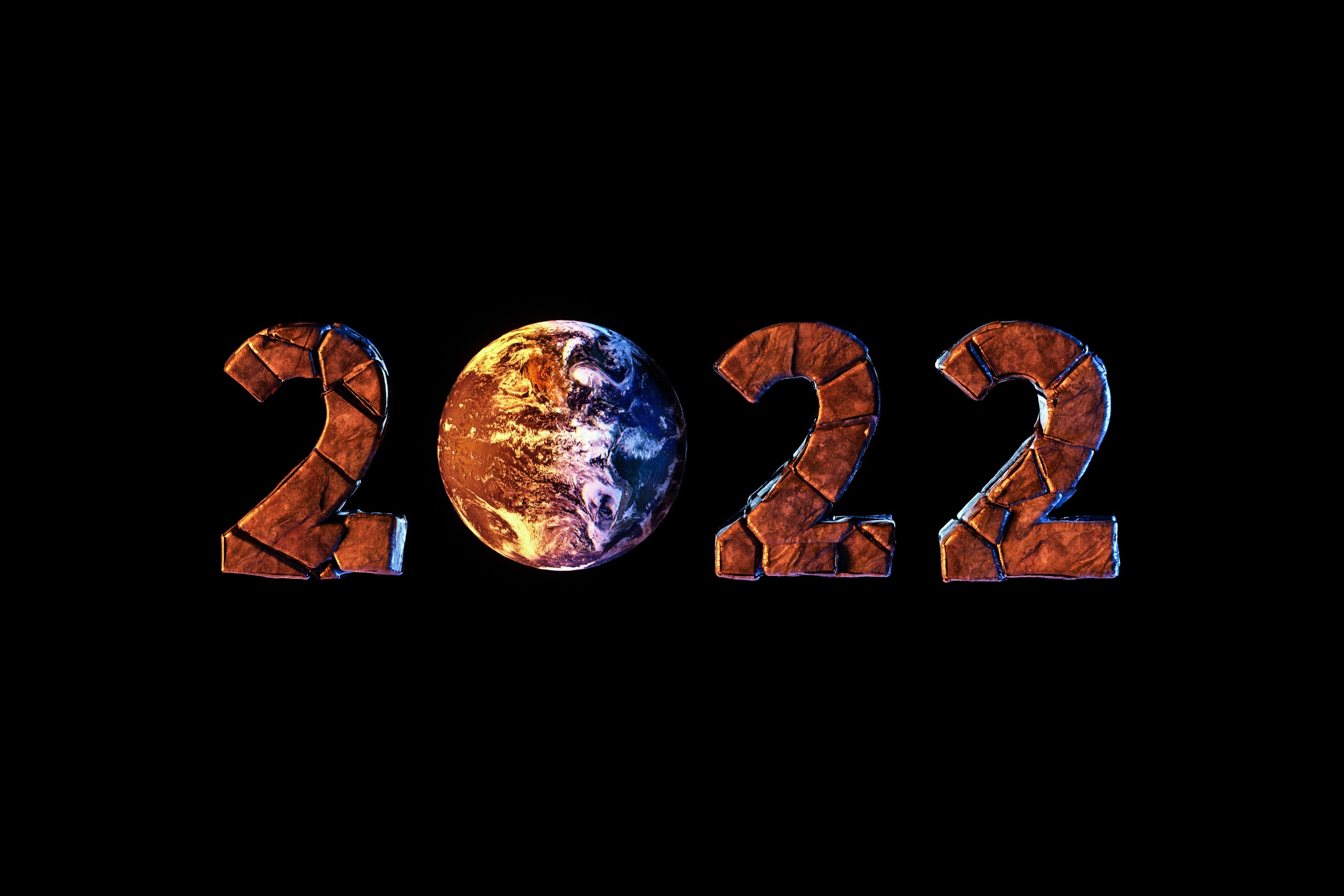 New Year 2022 Earth HD Wallpaper