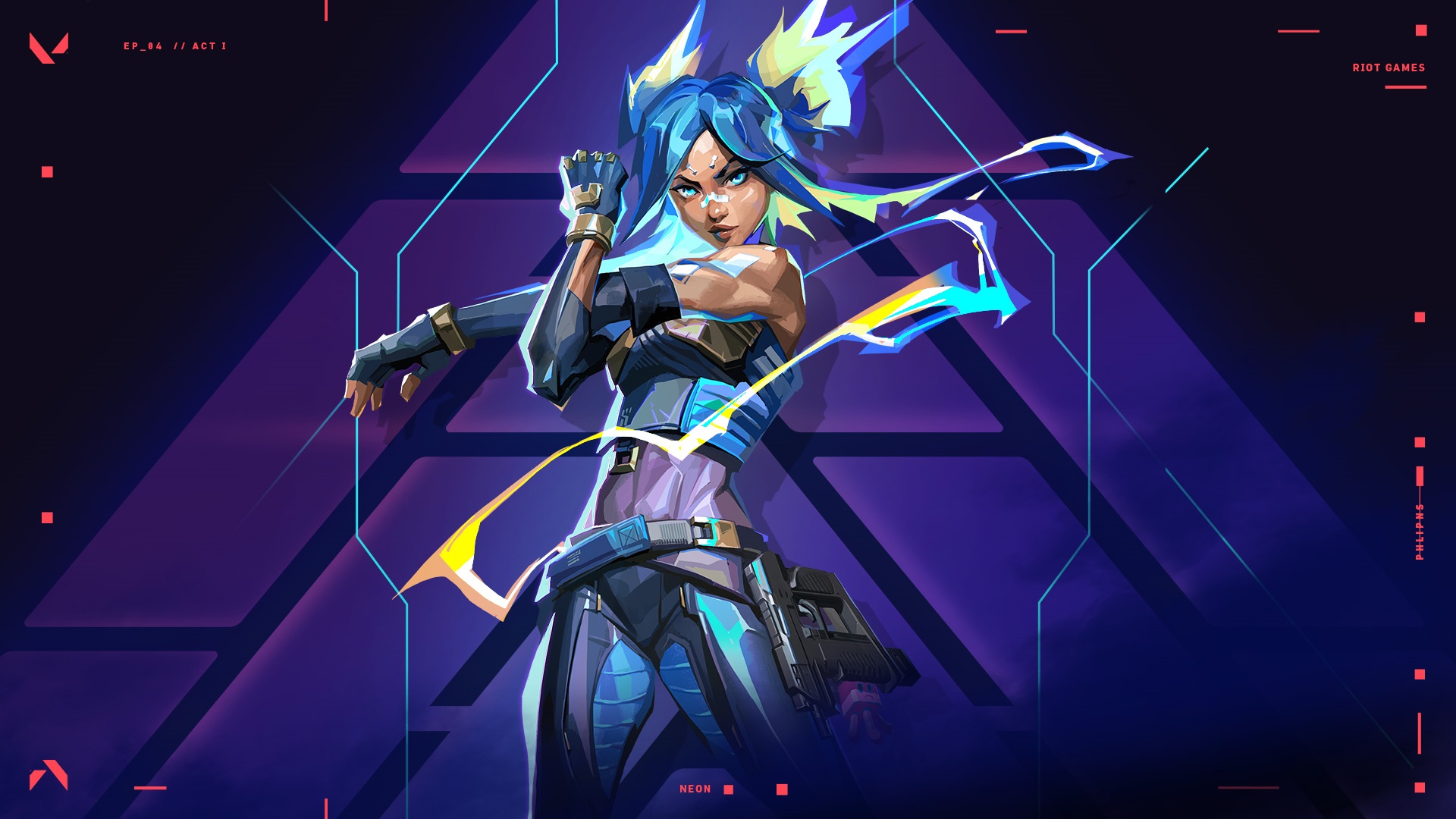Neon from Valorant HD Wallpaper