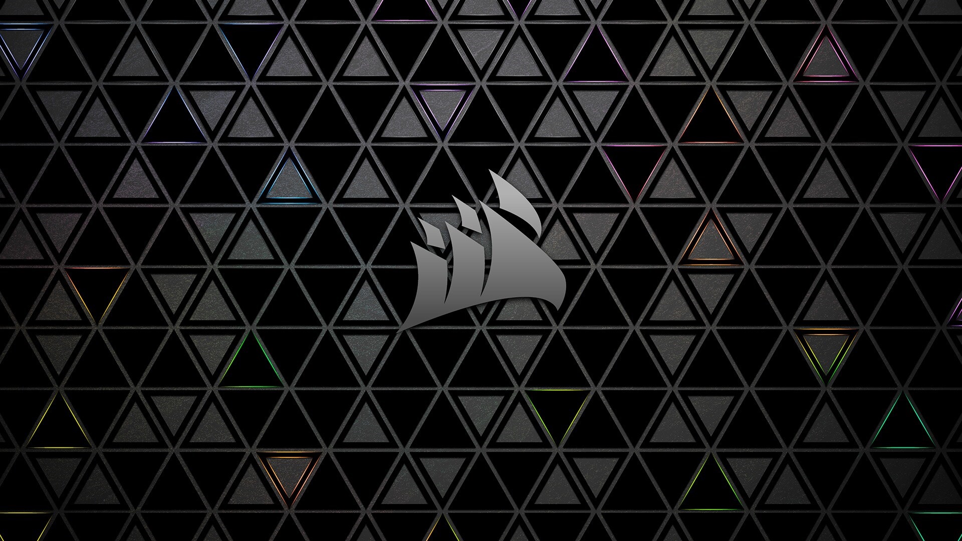Corsair logo on a geometric background HD Wallpaper
