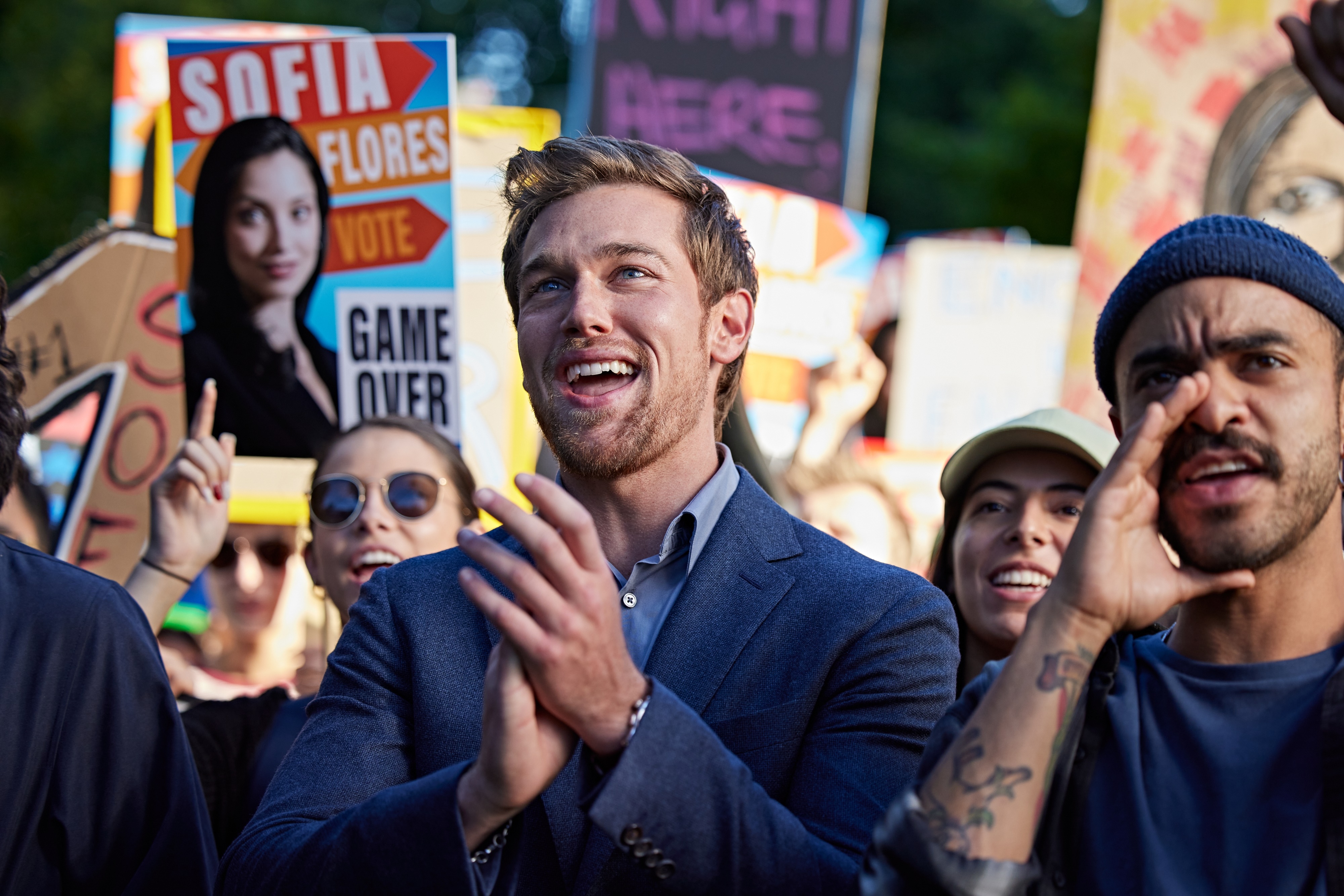 Taylor John Smith at a political rally HD Wallpaper