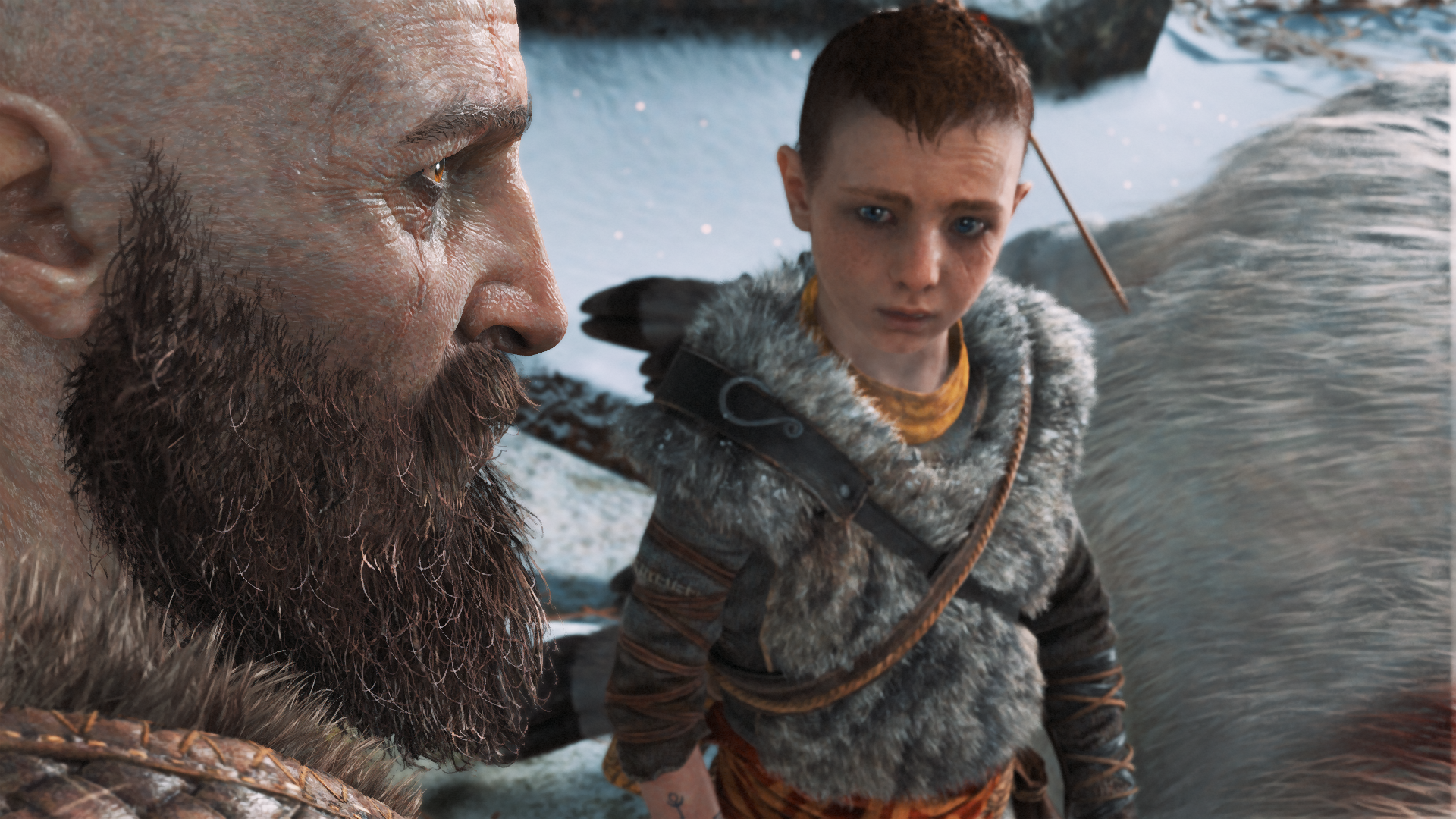 Kratos and Atreus from God of War HD Wallpaper