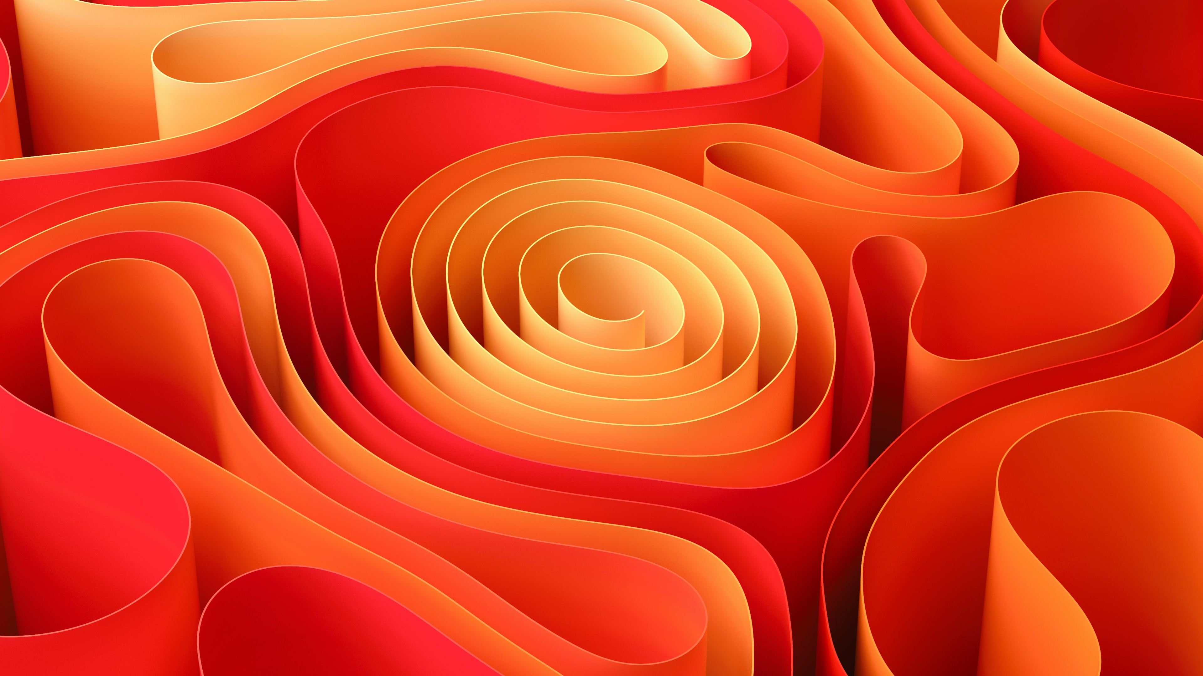 Abstract Swirling Paper Shapes 4K HD Wallpaper