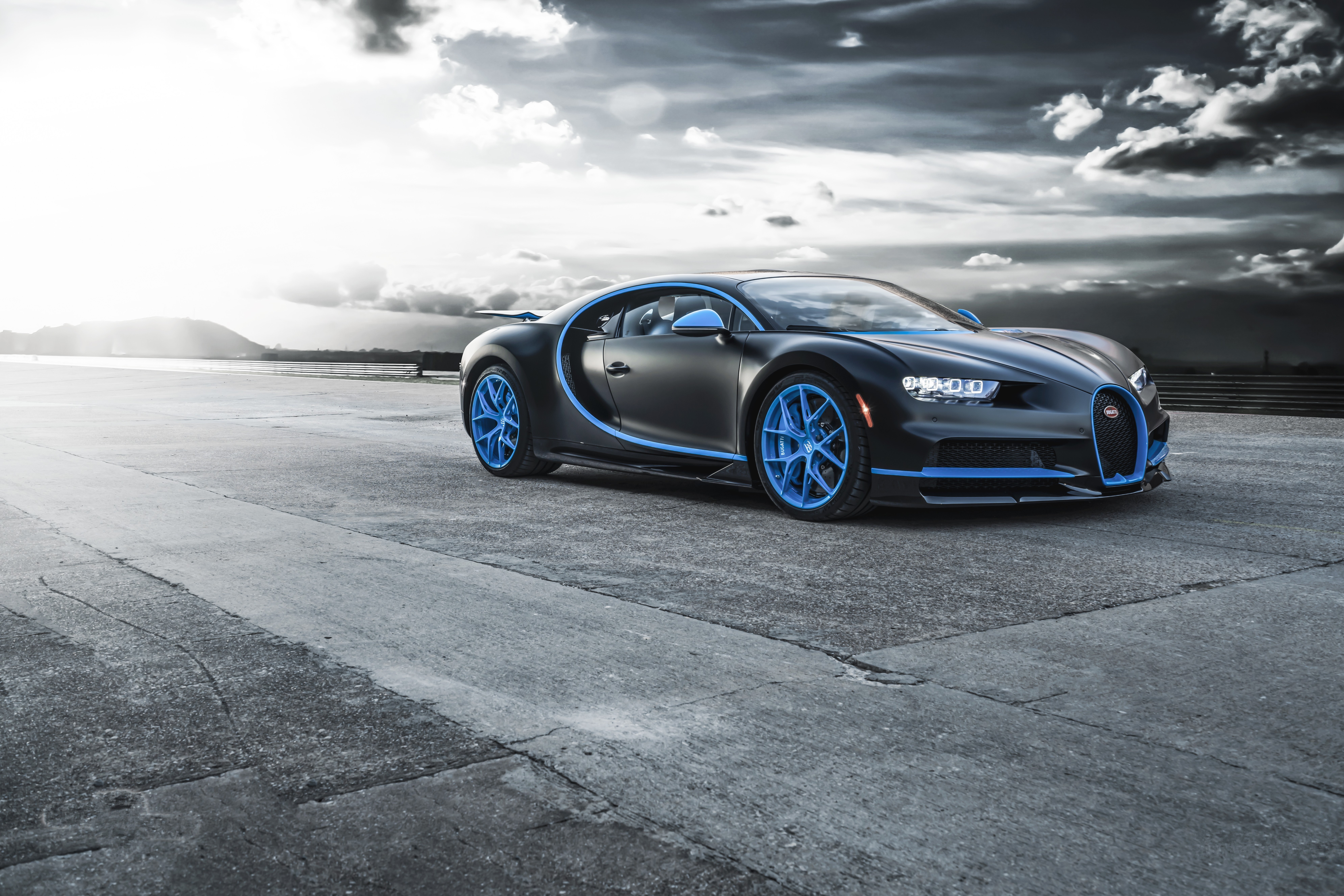 Bugatti Chiron Supercar on a Road HD Wallpaper