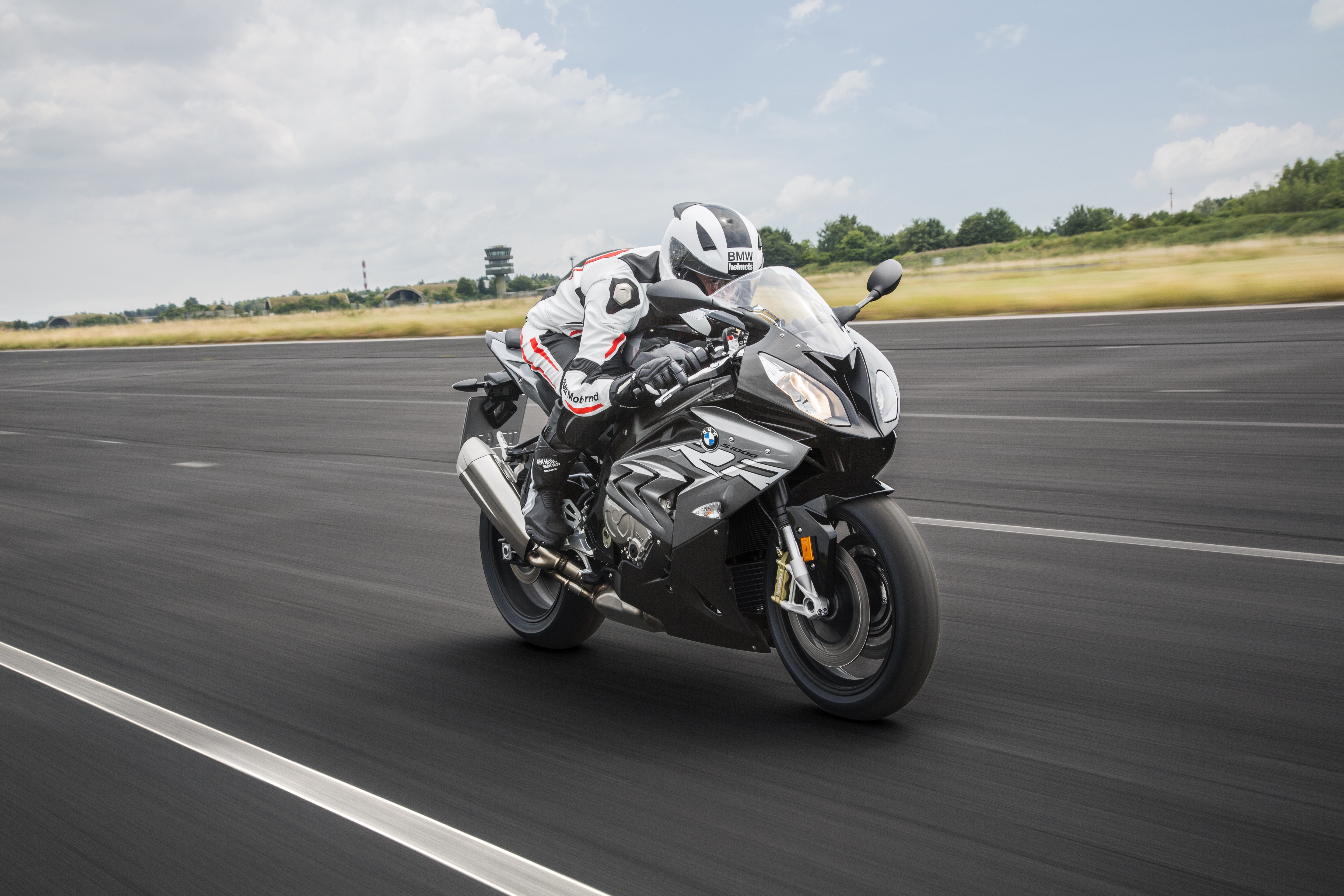 BMW S1000RR Motorcycle on a Racetrack HD Wallpaper