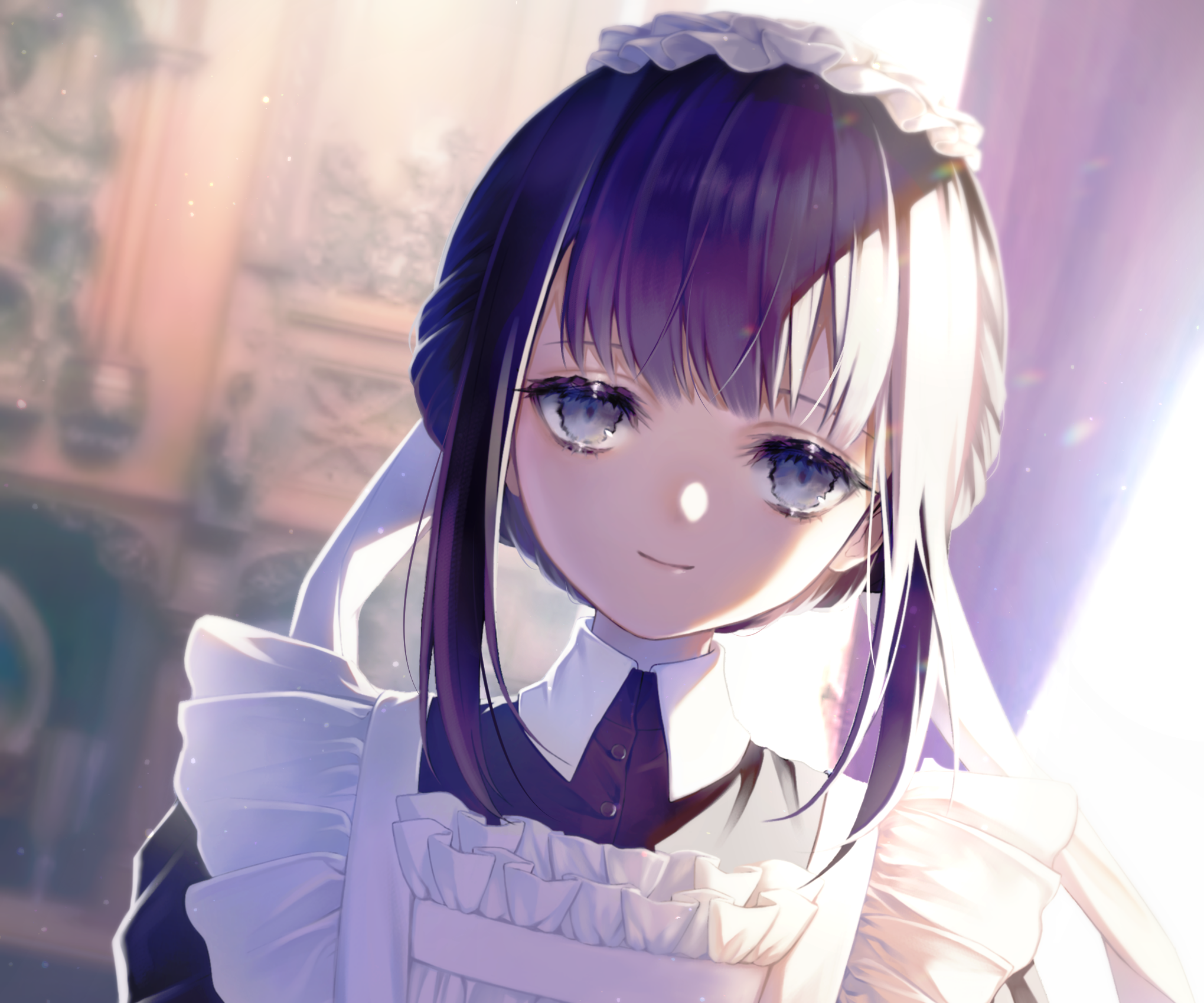 Girl in Maid Outfit HD Wallpaper