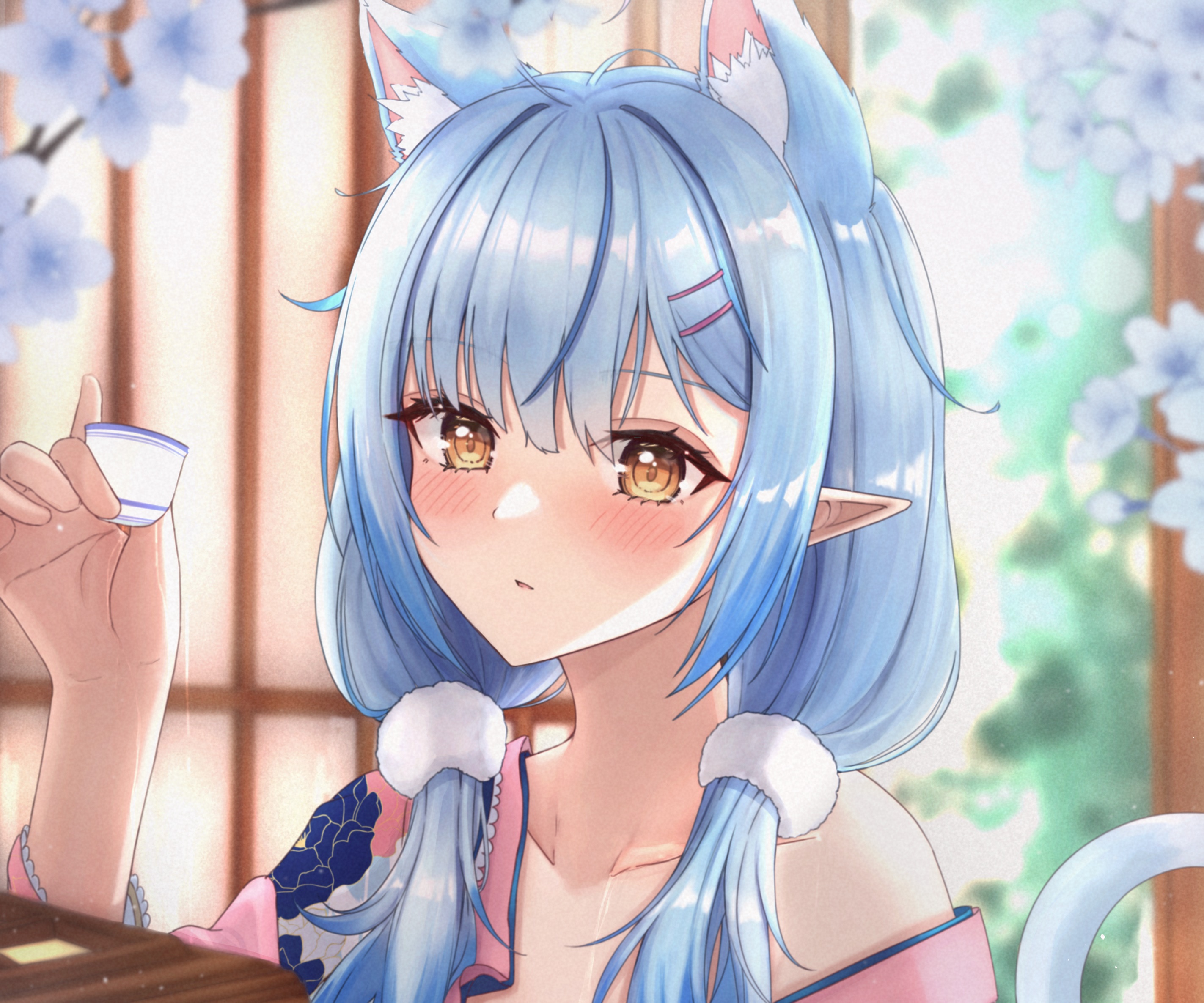 Yukihana Lamy from Hololive HD Wallpaper