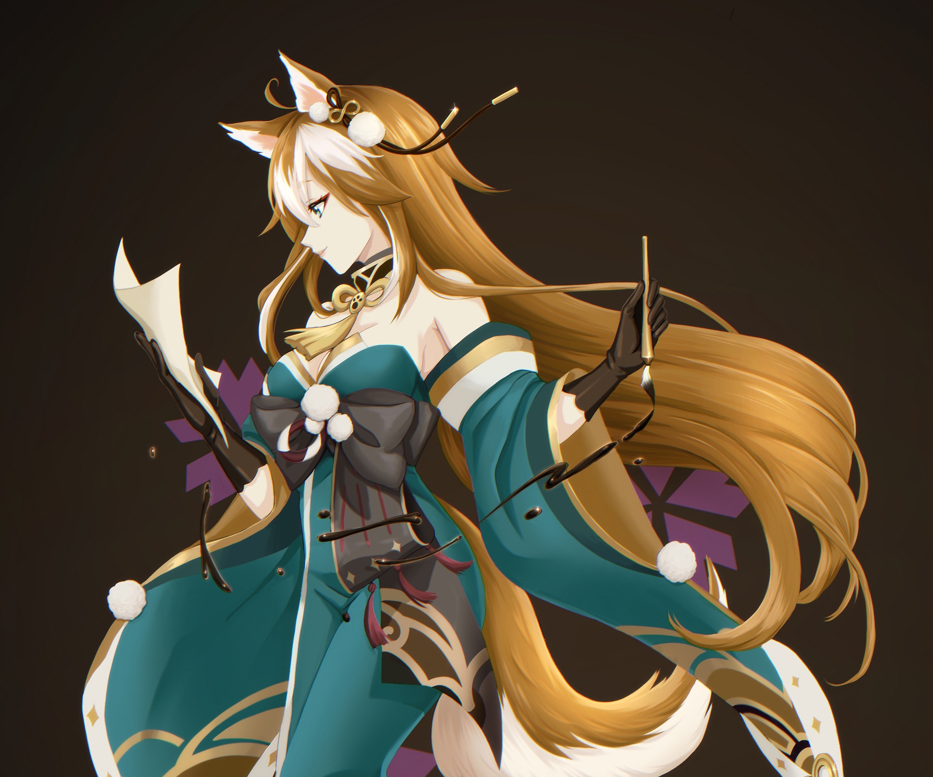 Gorou from Genshin Impact character art HD Wallpaper