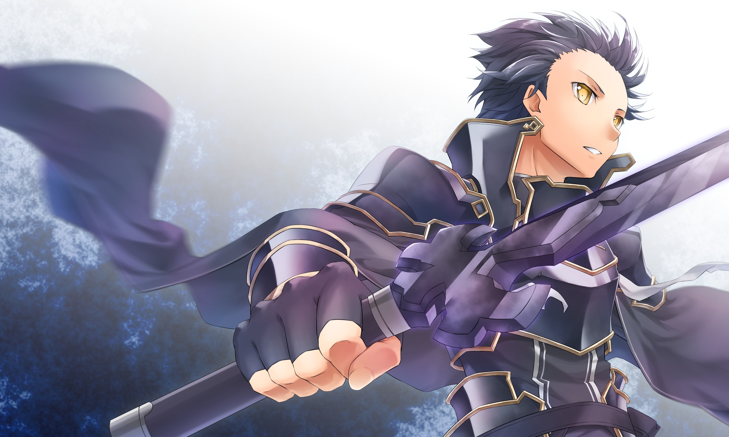 Kirito from Sword Art Online holding a sword HD Wallpaper