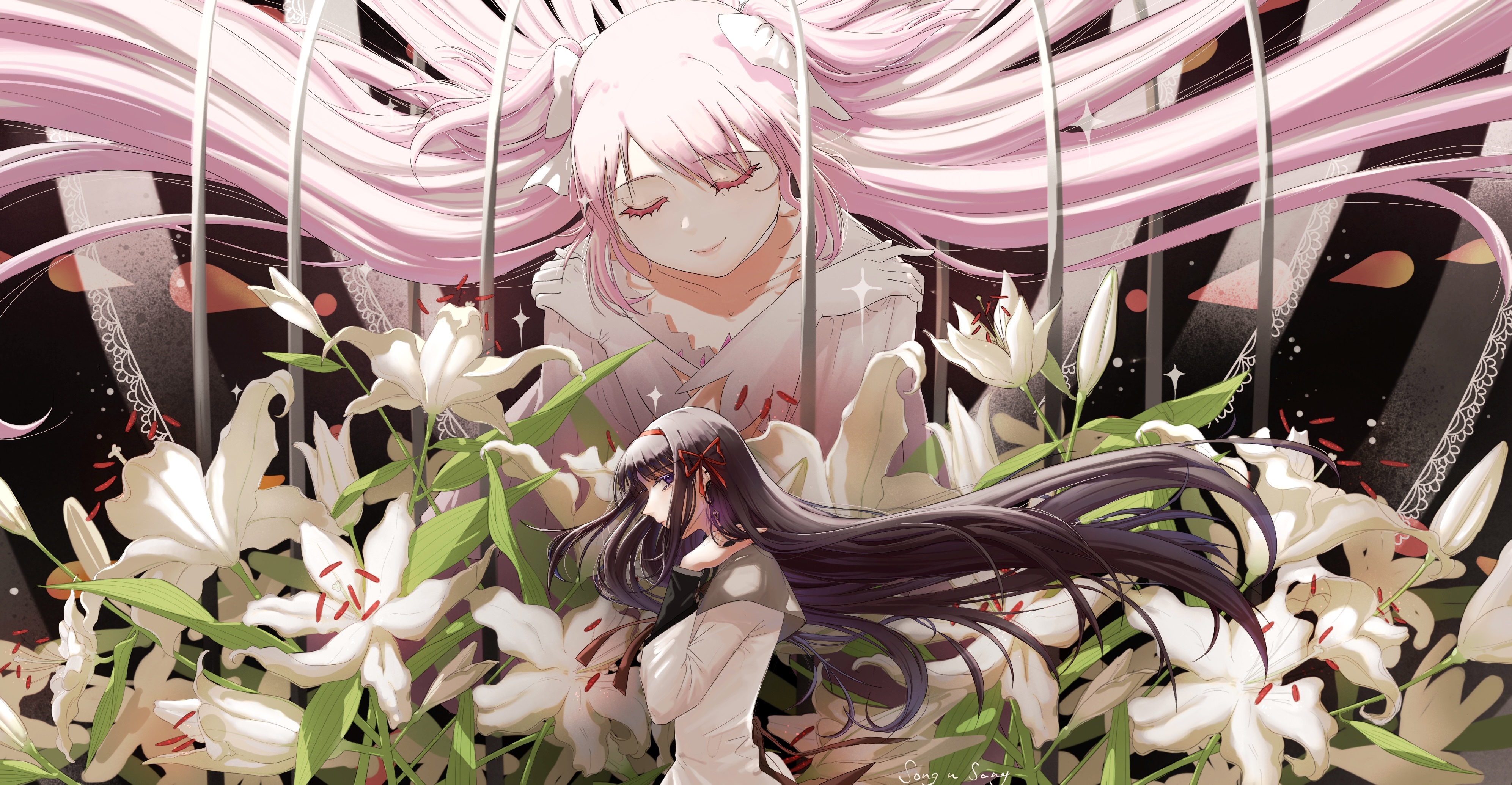 Ultimate Madoka and Homura Akemi from Puella Magi Madoka Magica HD Wallpaper