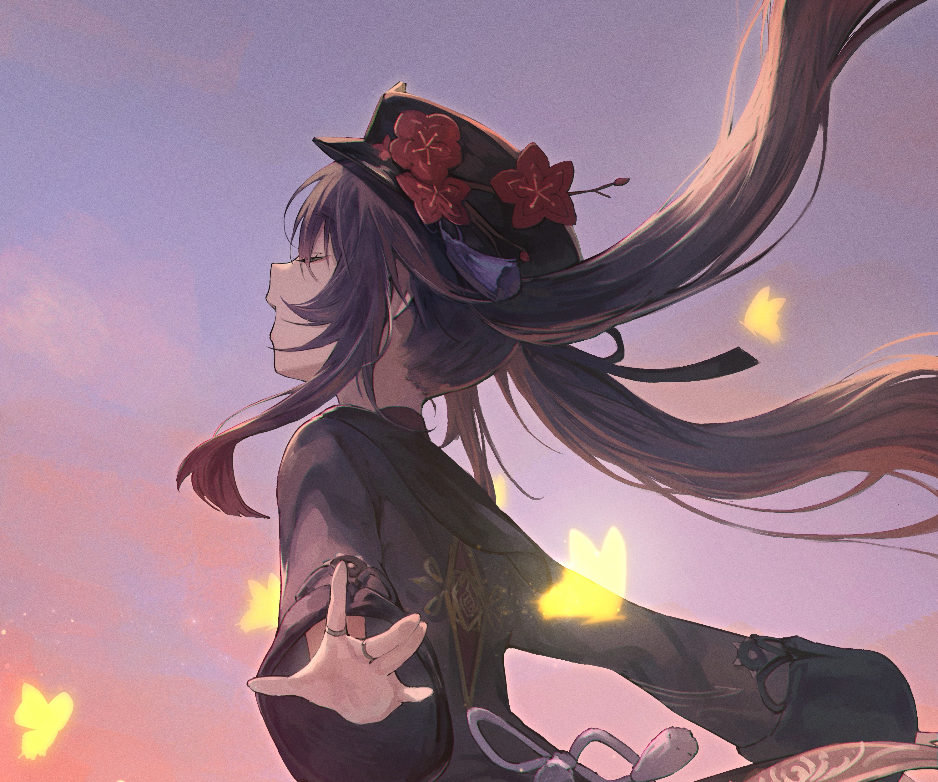 Hu Tao from Genshin Impact HD Wallpaper