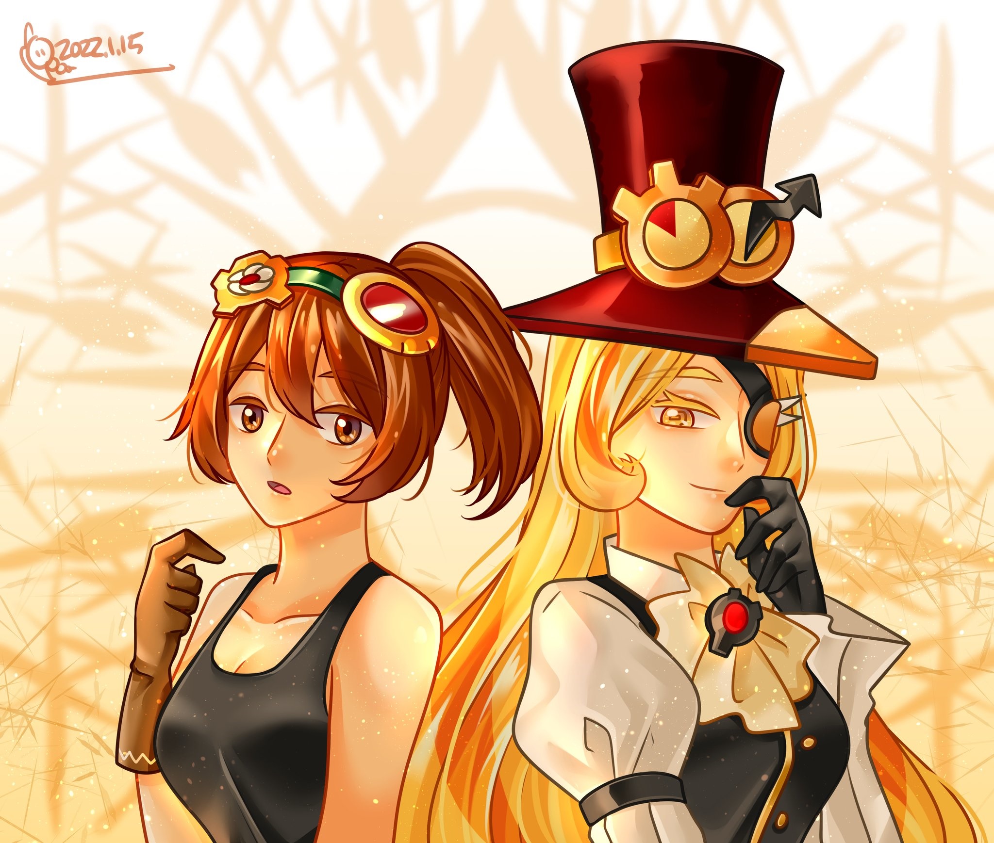Timekeeper Cookie and Croissant Cookie from Cookie Run: OvenBreak HD Wallpaper
