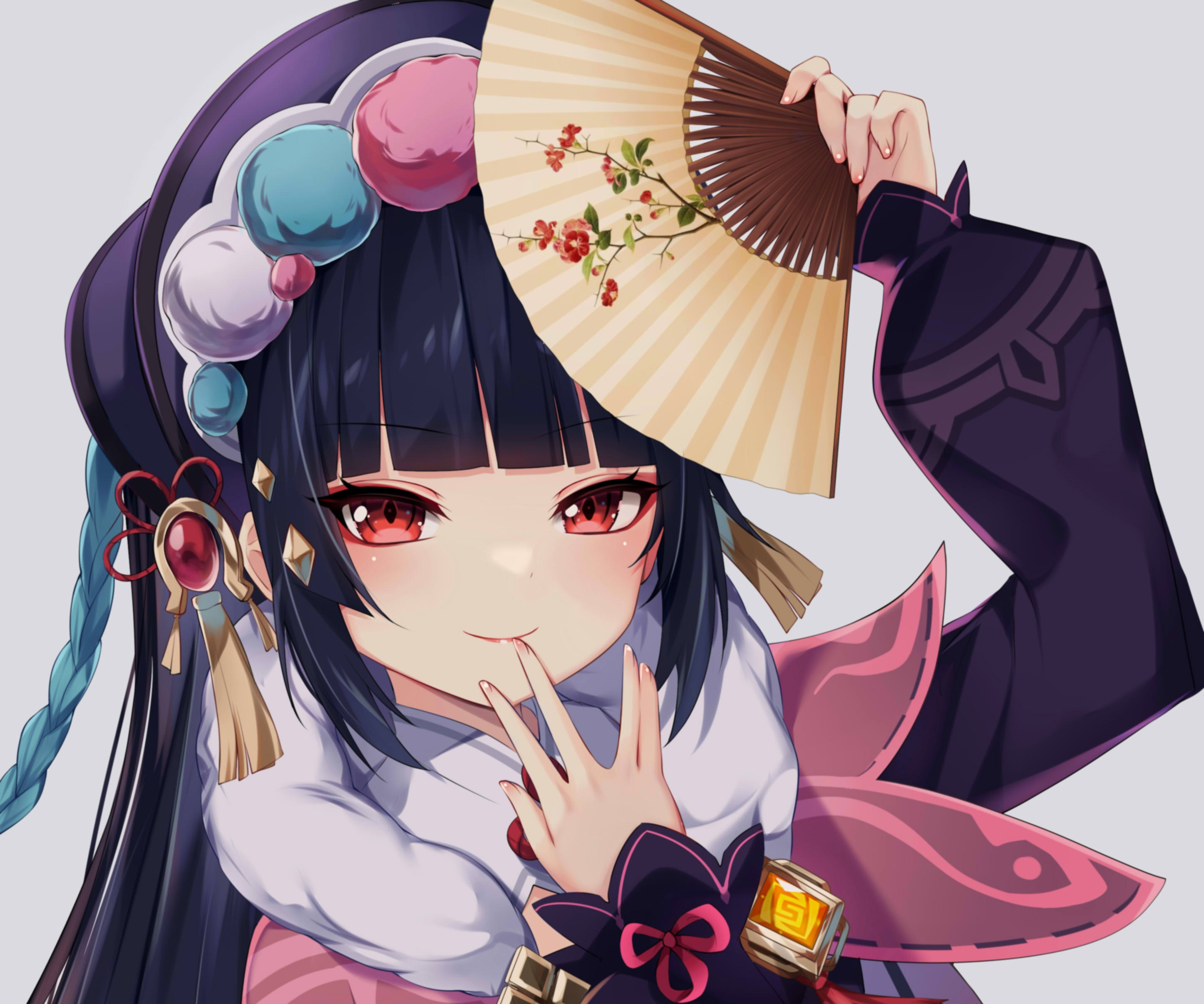 Yun Jin from Genshin Impact holding a fan HD Wallpaper