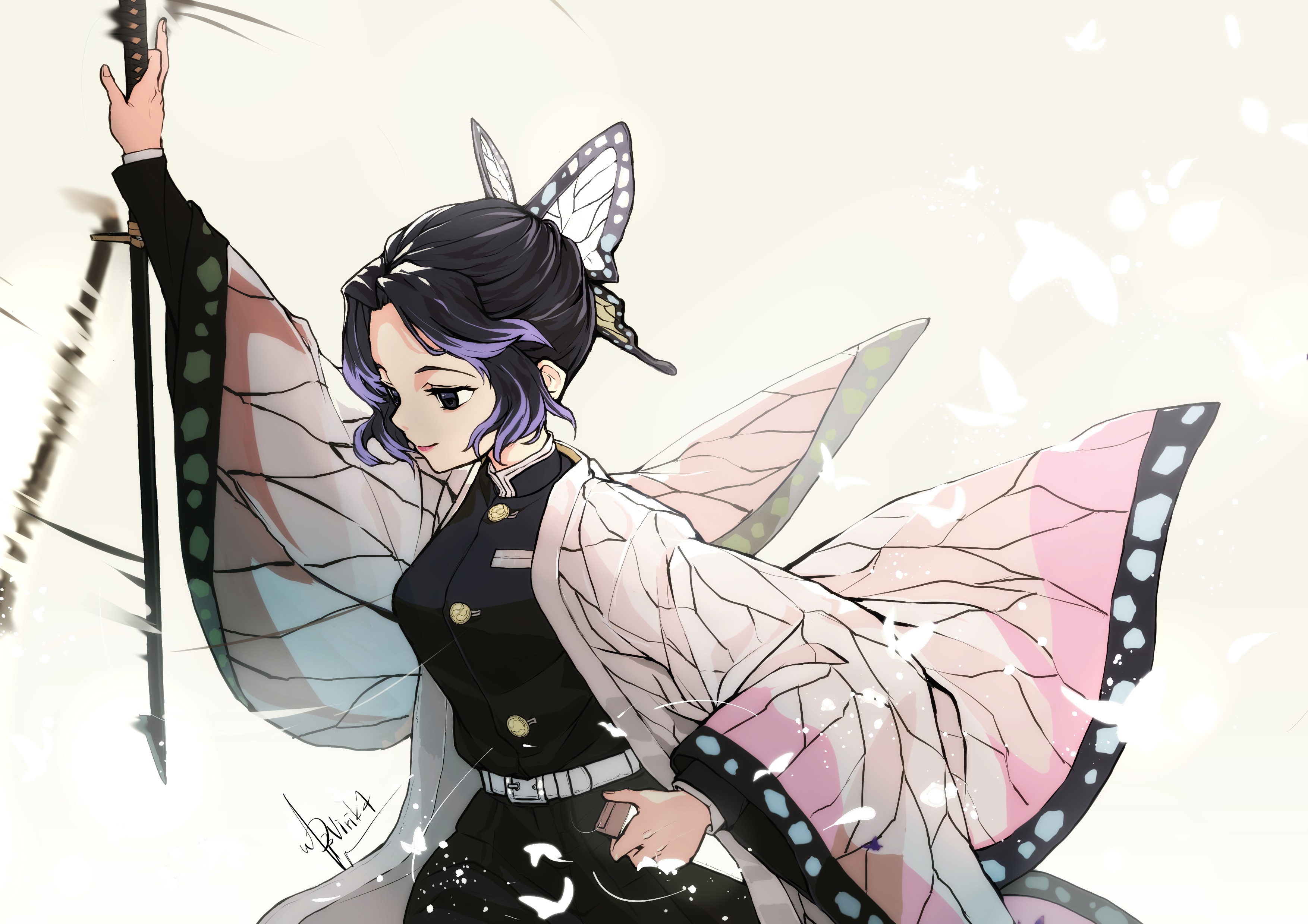 Shinobu Kochou from Demon Slayer: Kimetsu No Yaiba HD Wallpaper
