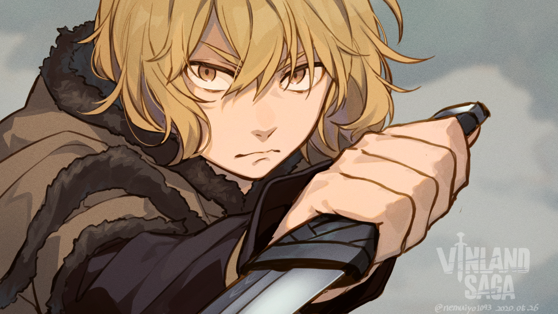 Thorfinn from Vinland Saga holding a sword HD Wallpaper