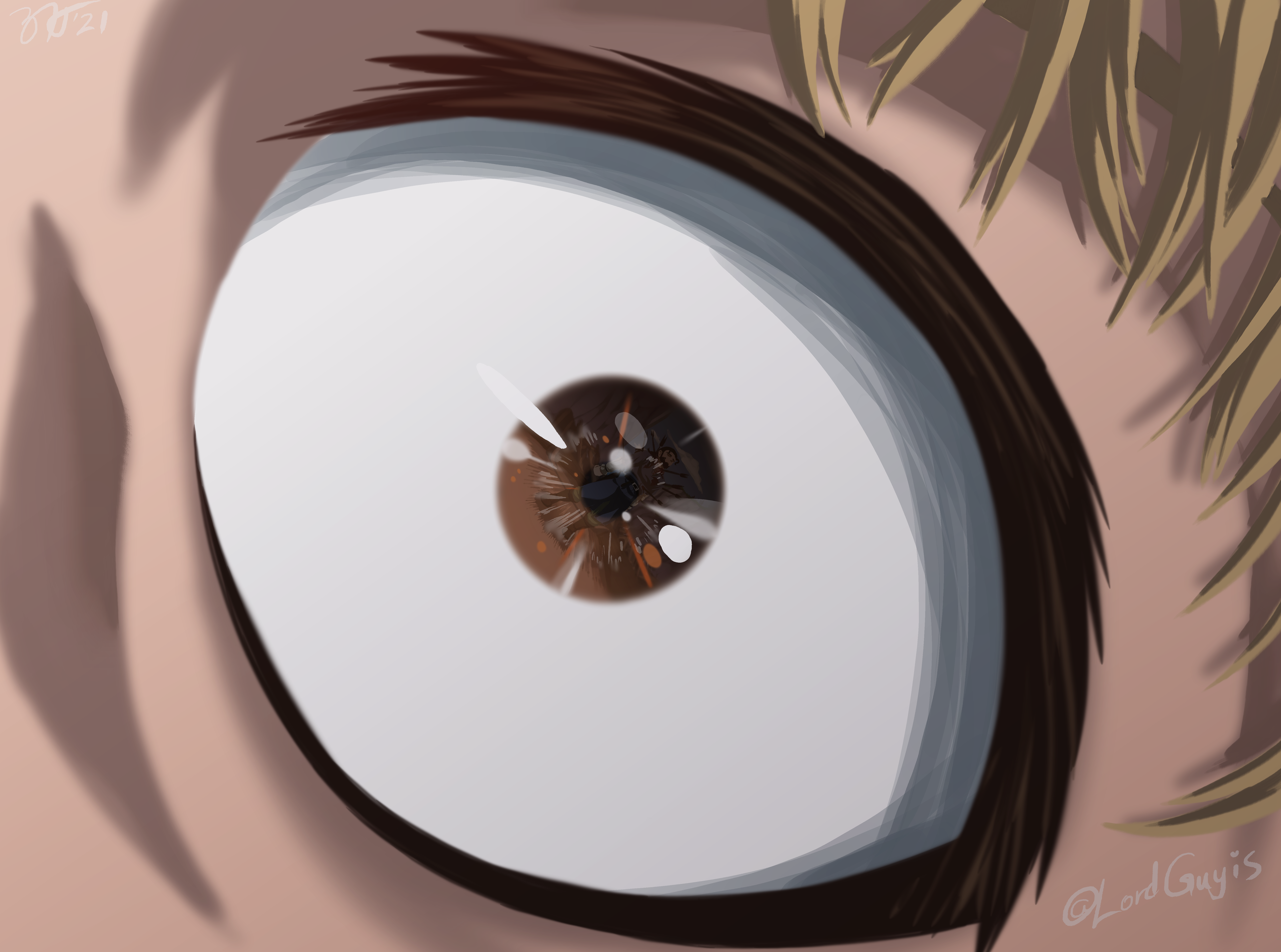 Close-up of an eye from Vinland Saga HD Wallpaper