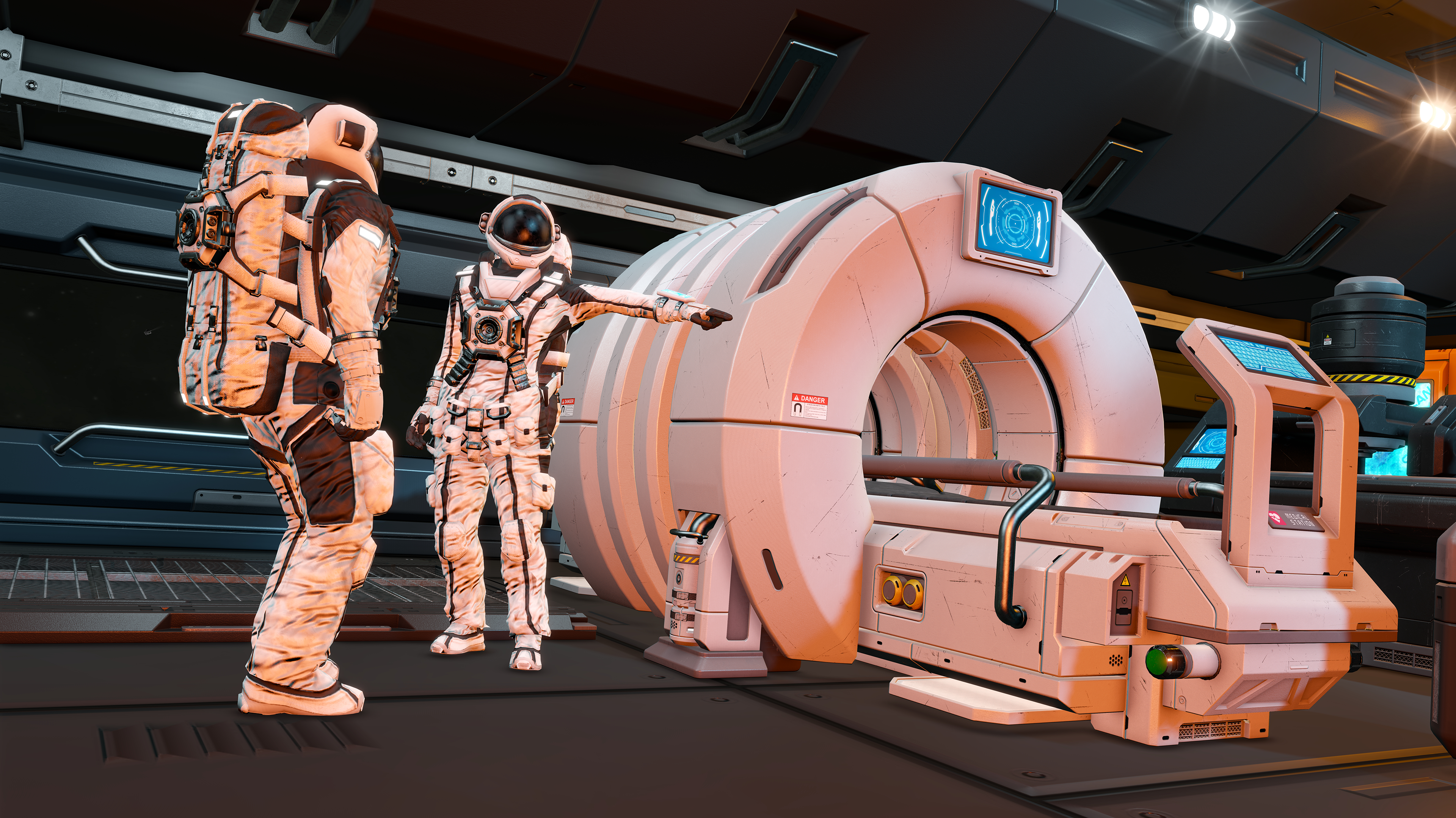 Astronauts in Space Engineers 4K HD Wallpaper