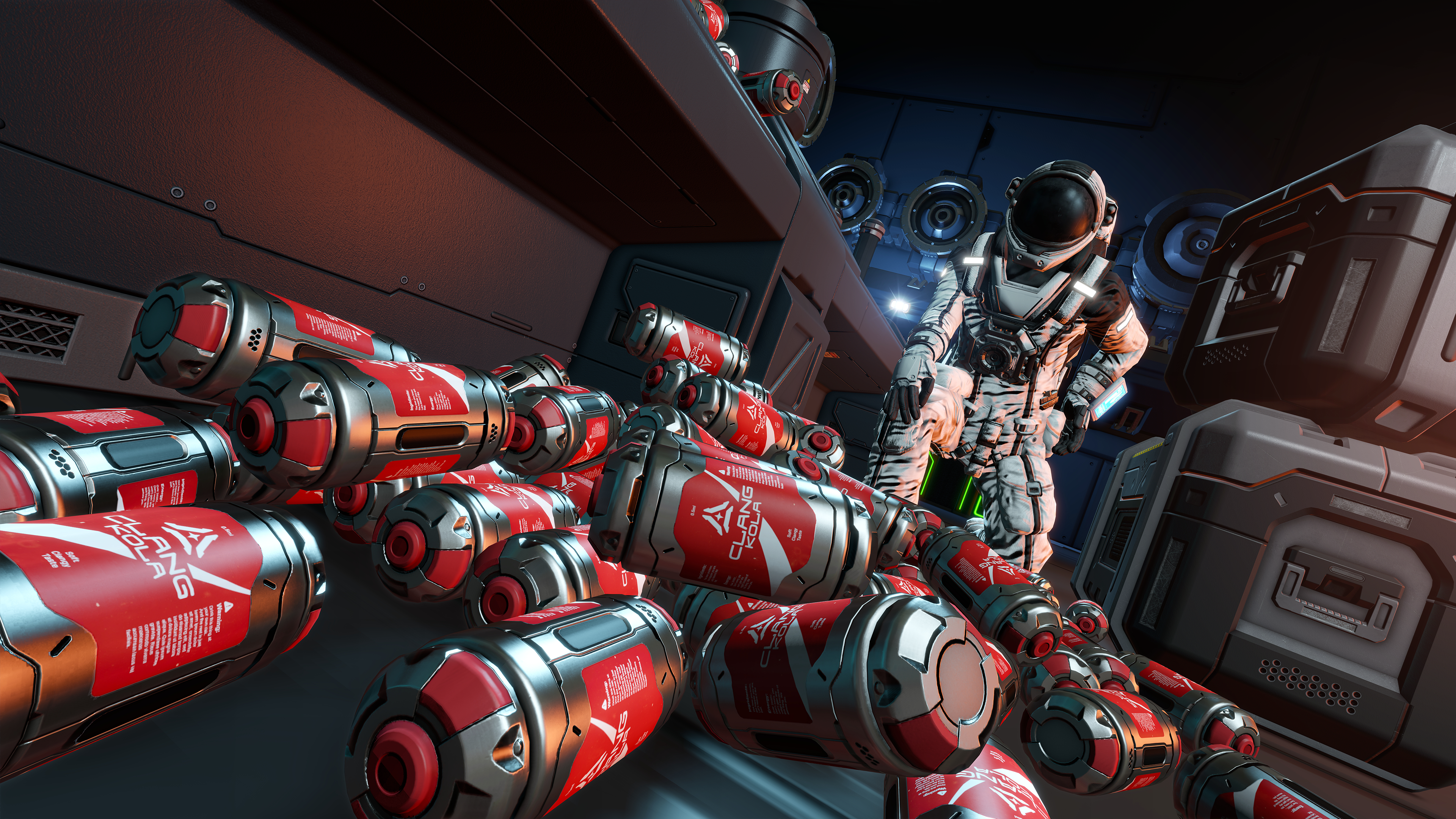 Astronaut in Space Engineers with Clang Kola cans HD Wallpaper
