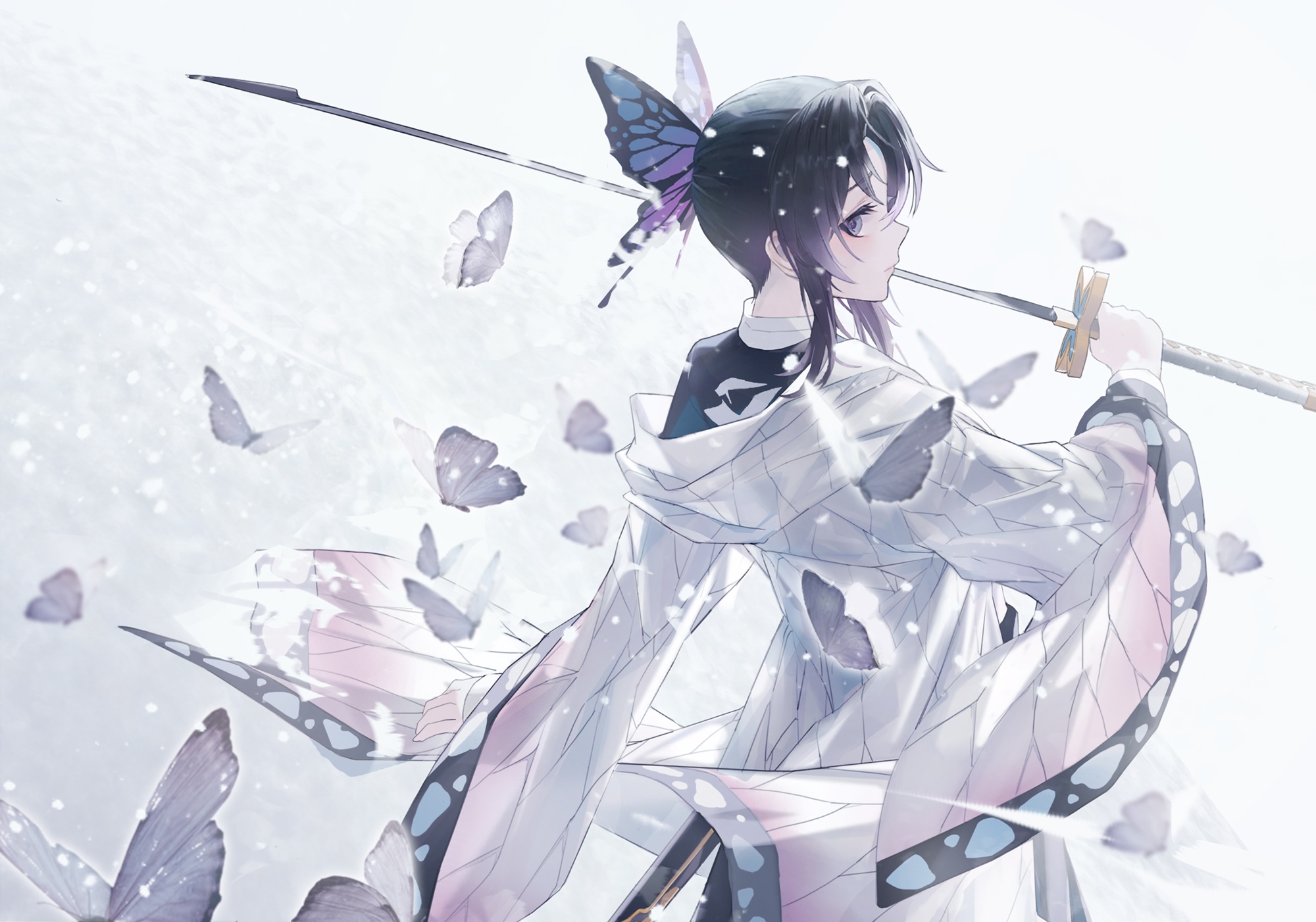 Shinobu Kochou from Demon Slayer: Kimetsu No Yaiba HD Wallpaper