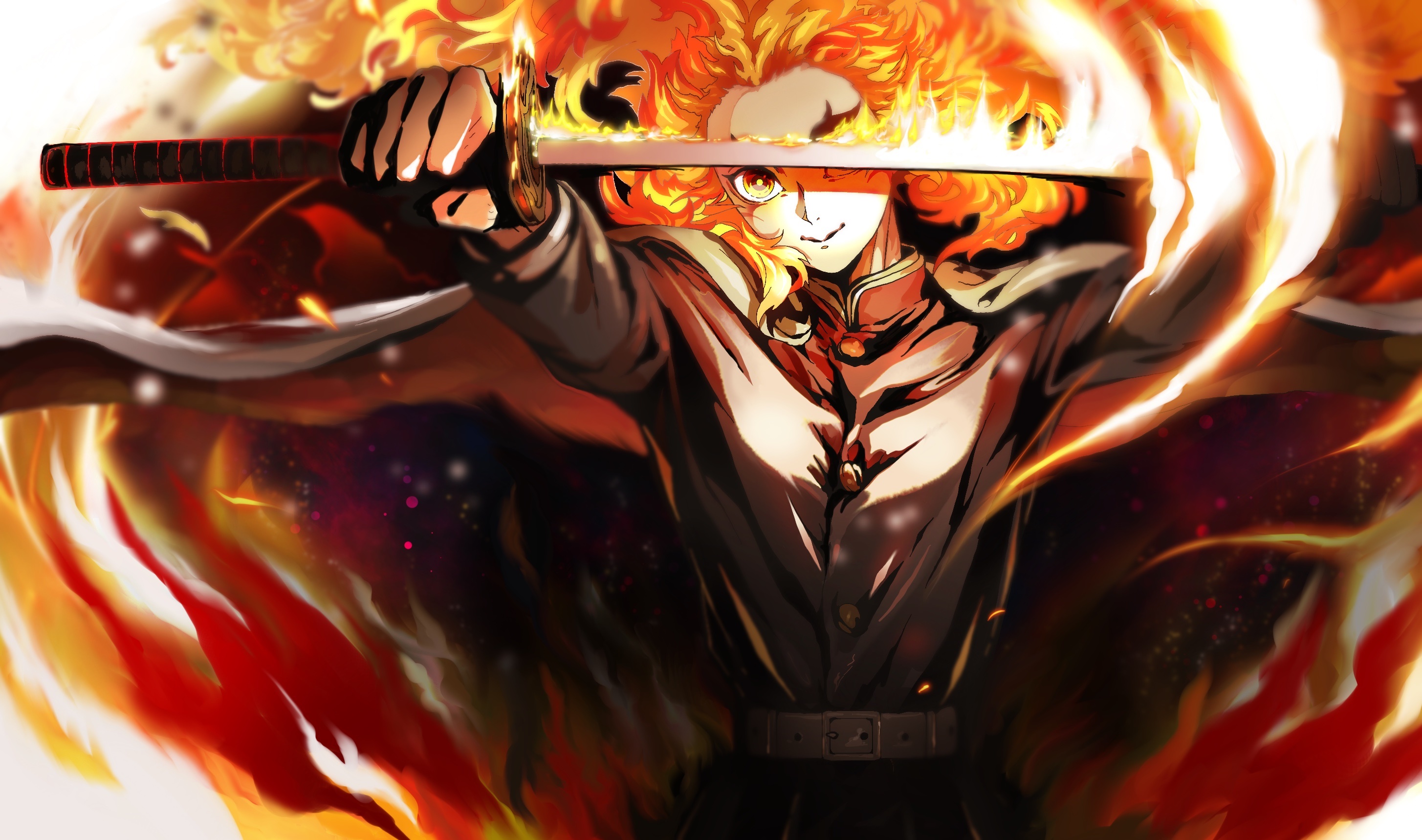 Kyojuro Rengoku from Demon Slayer: Kimetsu No Yaiba HD Wallpaper