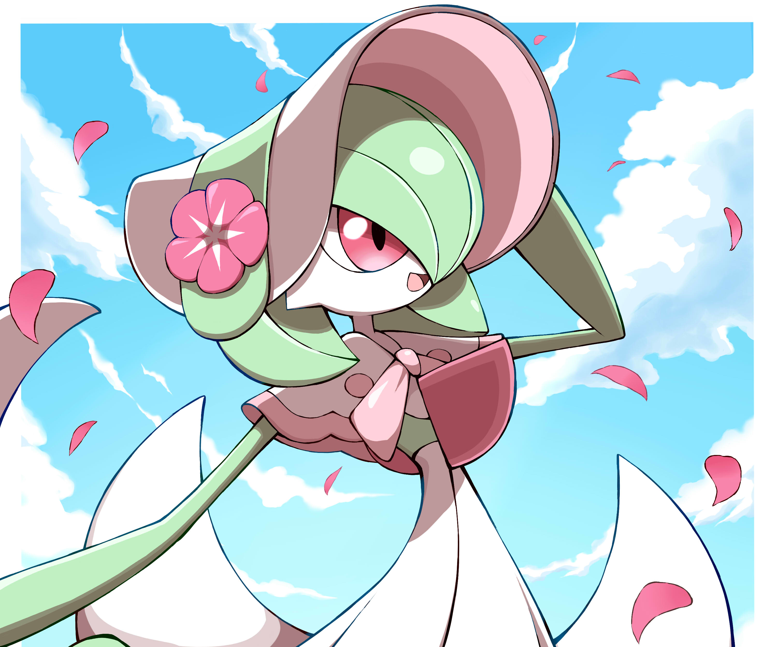 Gardevoir from Pokémon wearing a hat and dress HD Wallpaper