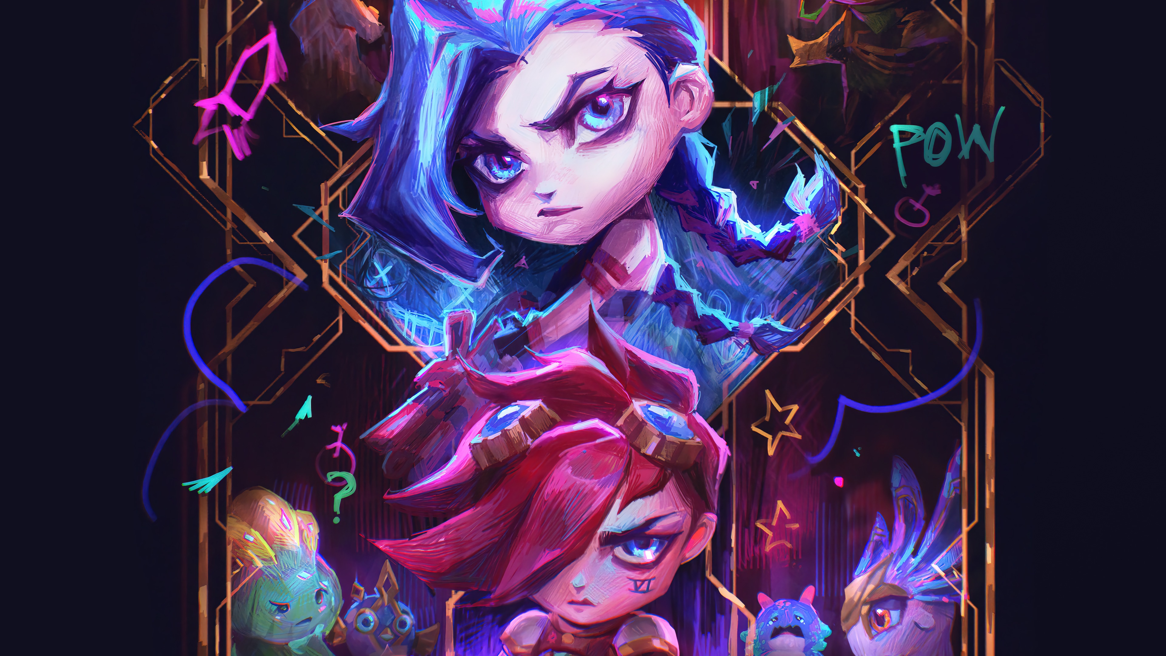Jinx and Vi from Arcane 4K HD Wallpaper