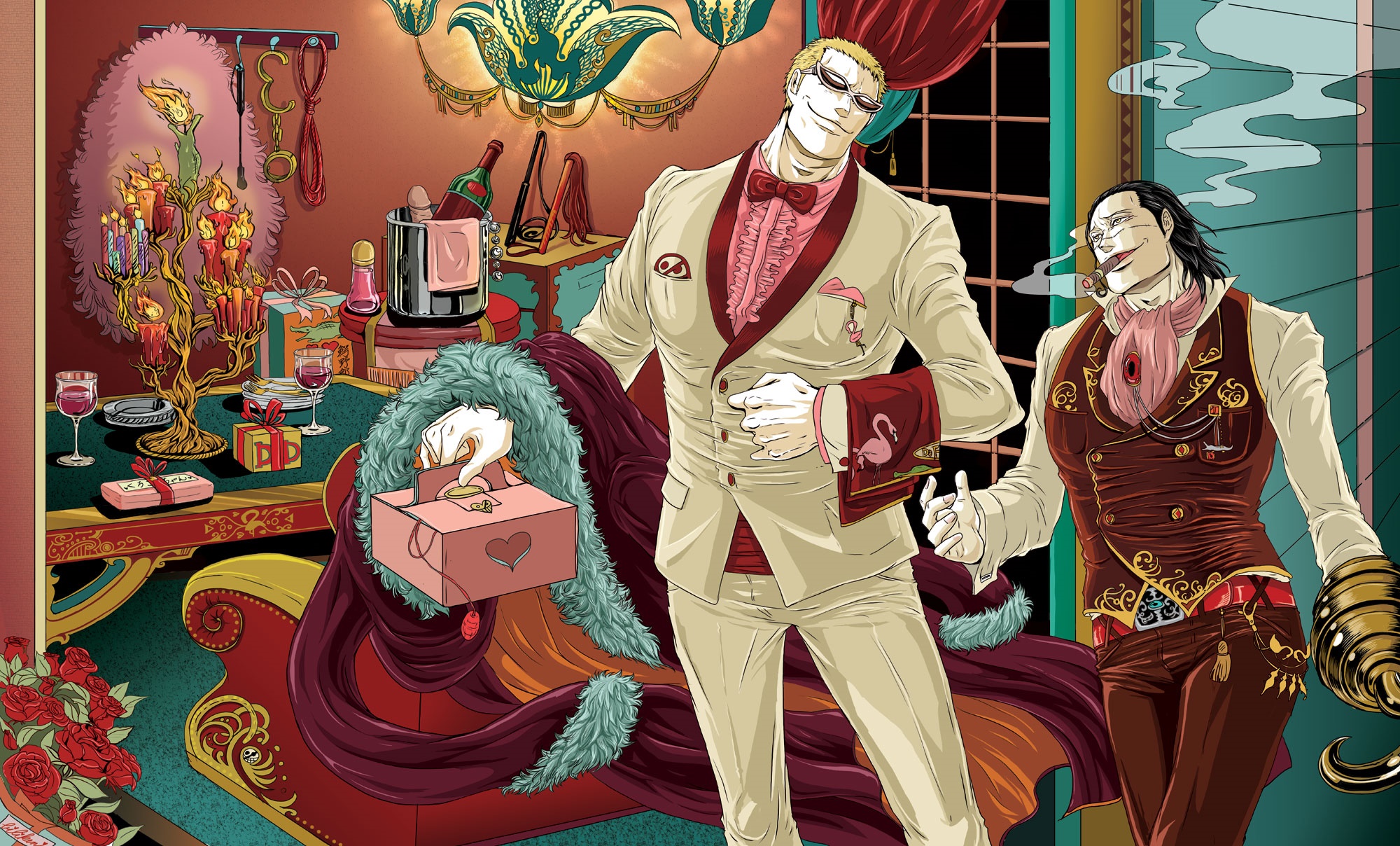 Donquixote Doflamingo and Crocodile from One Piece HD Wallpaper