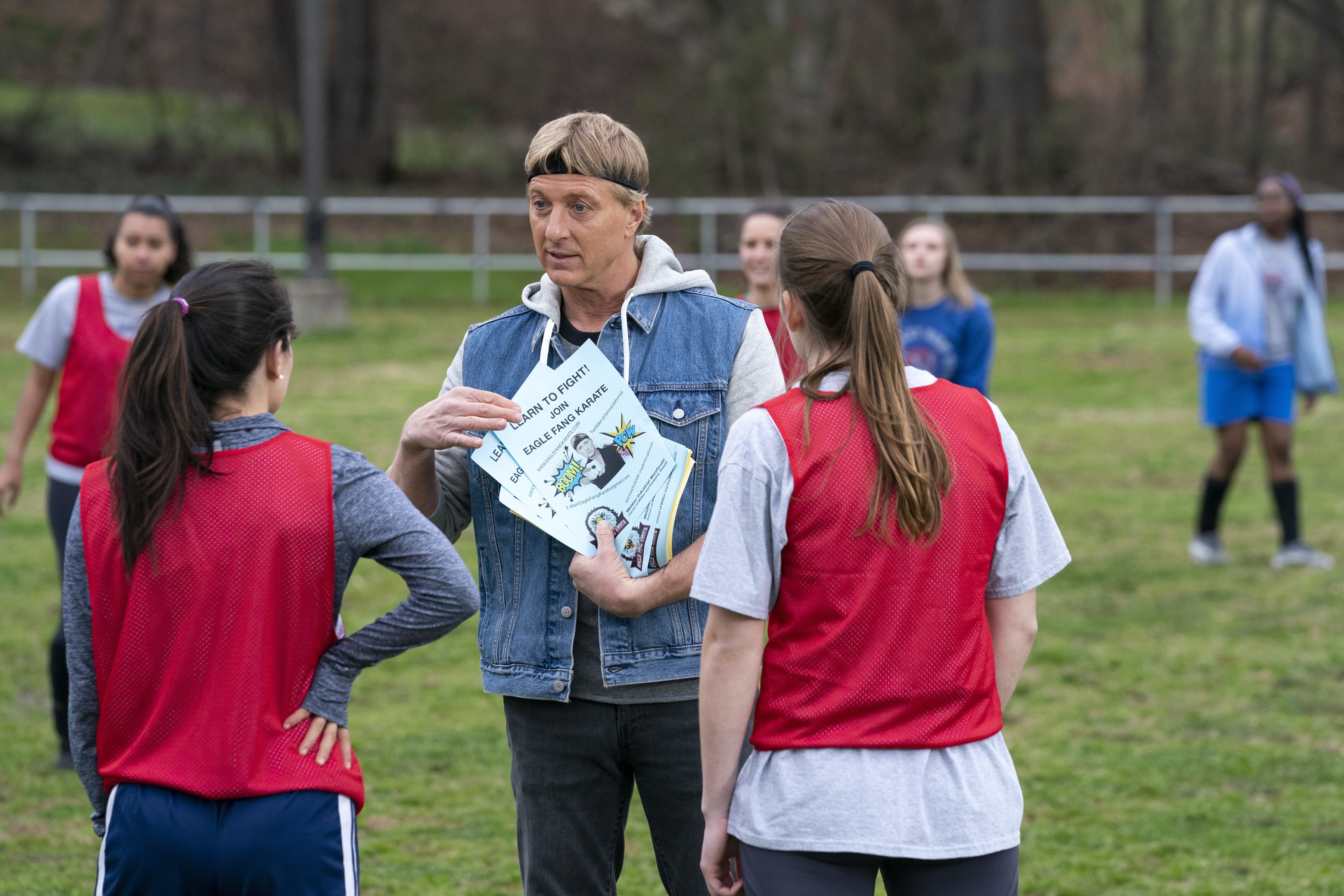 Johnny Lawrence from Cobra Kai with students HD Wallpaper
