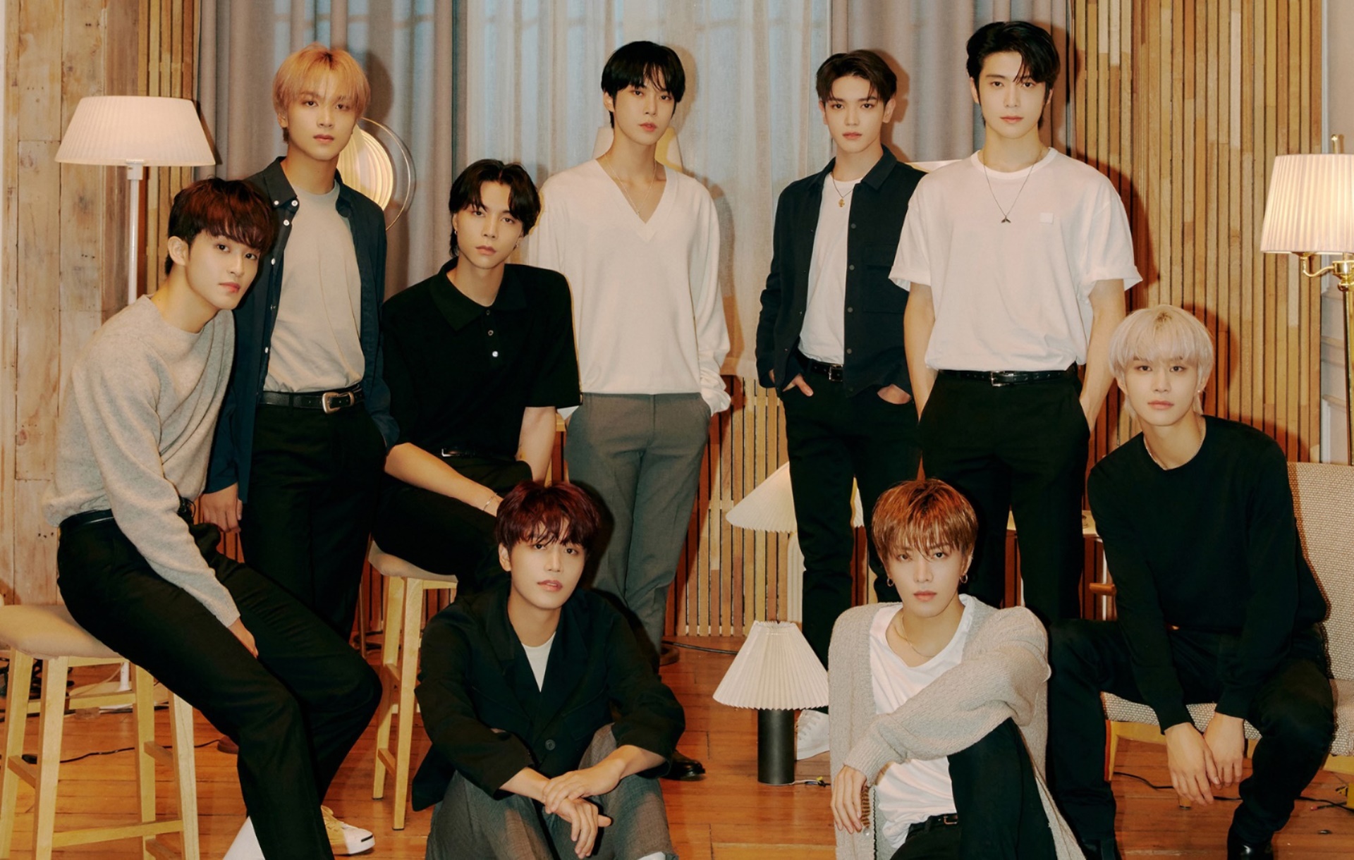 NCT members posing for a group photo HD Wallpaper